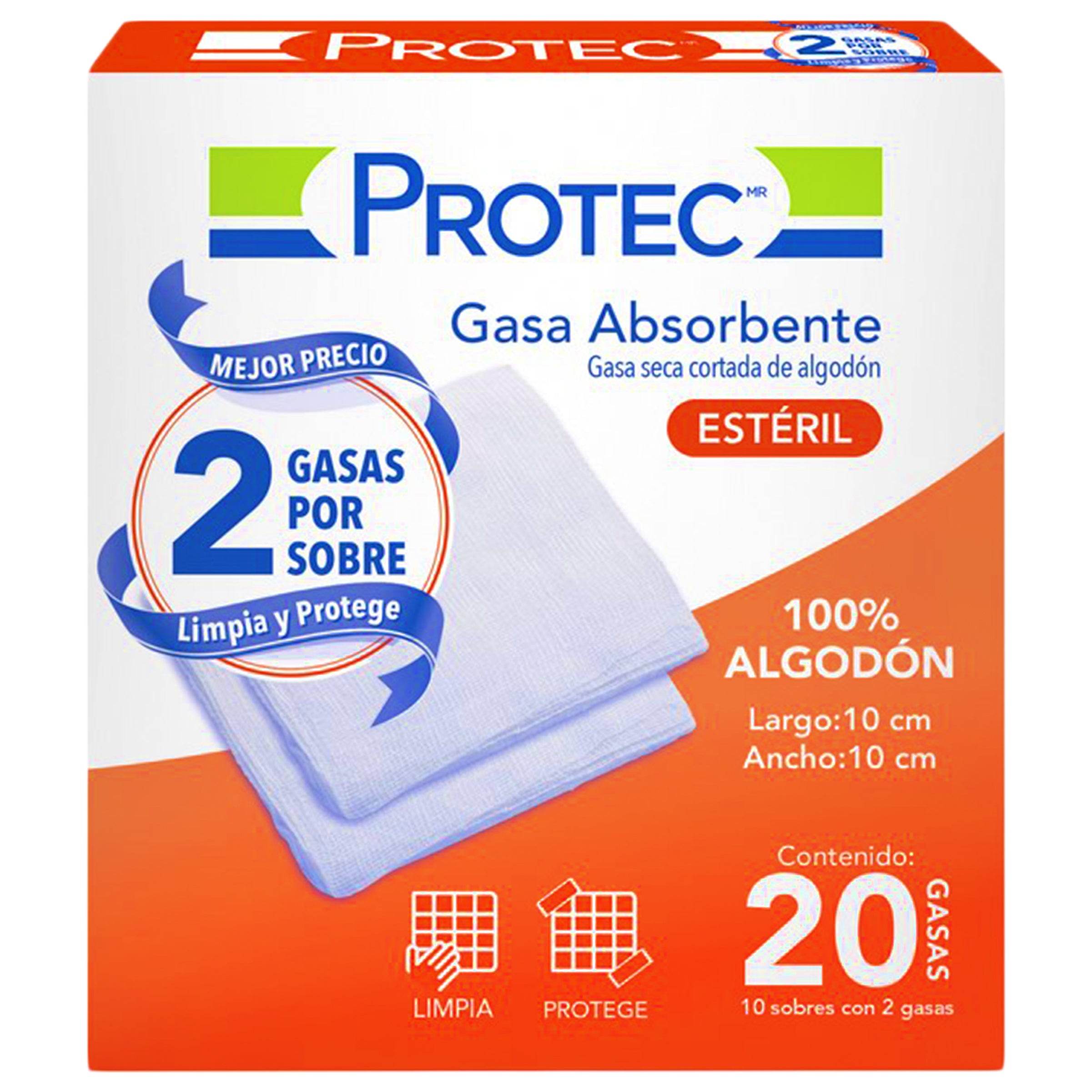 Gasa Estéril Protec 10X10Cm Con 20 7501048613663