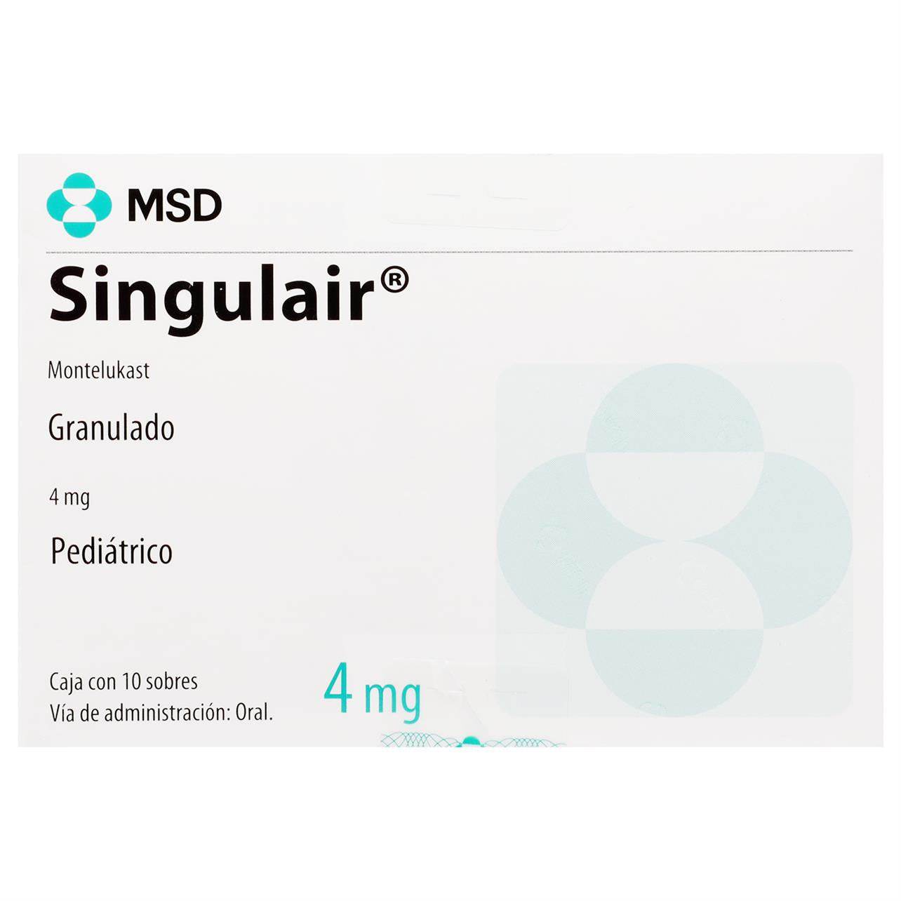 Singulair Sobre Gran 40Mg Con 10 (Montelukast) 7501326000338