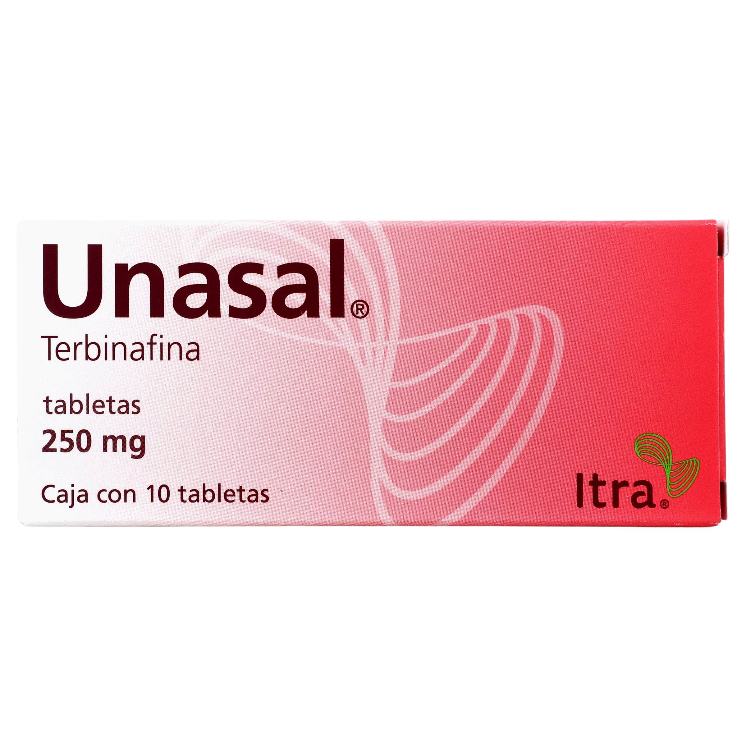 Unasal 250Mg Con 10 Tabletas (Terbinafina) 7501314701216