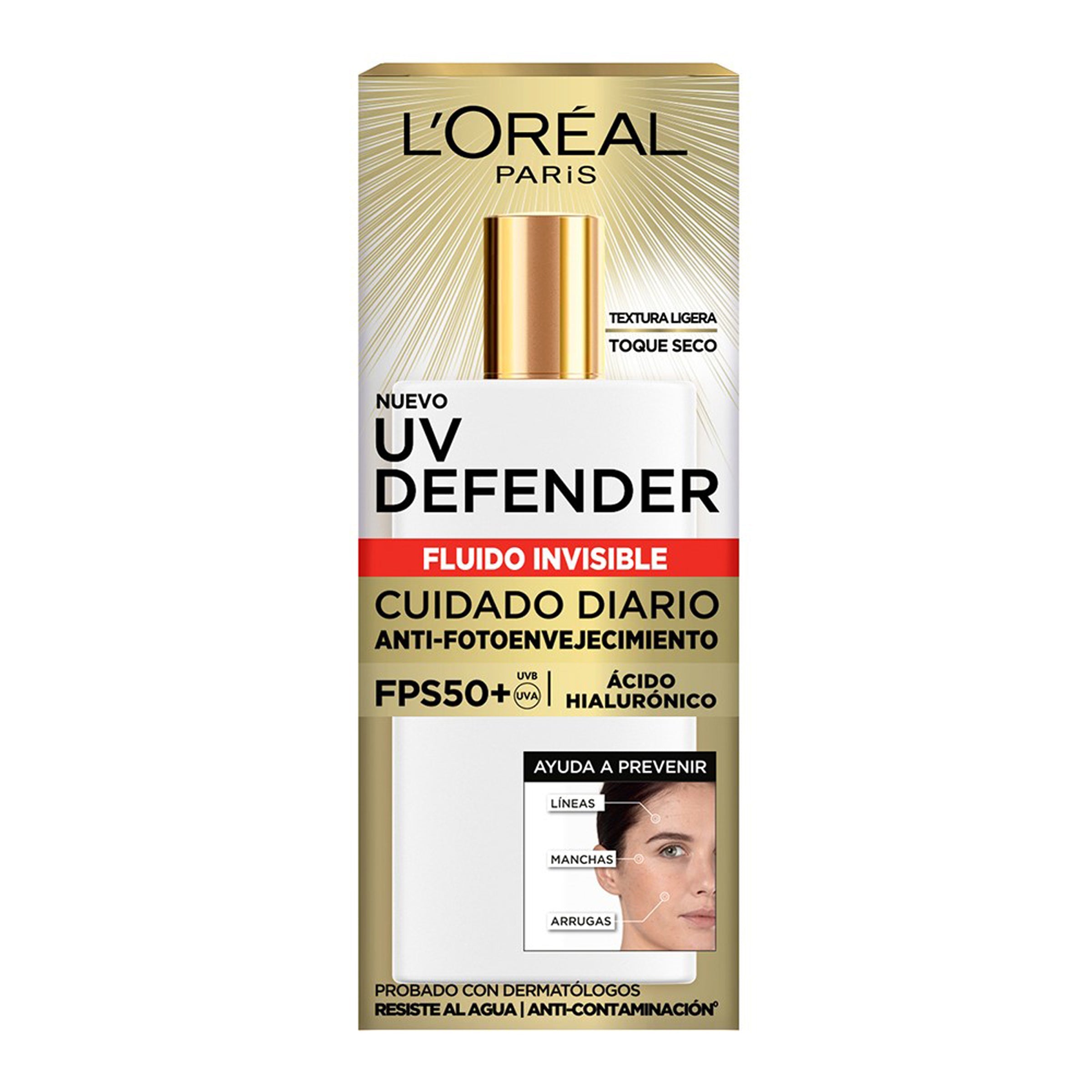 Fluido Invisible Loreal Defender Anti-Fotoenvejecimiento 40 G 7899706188340