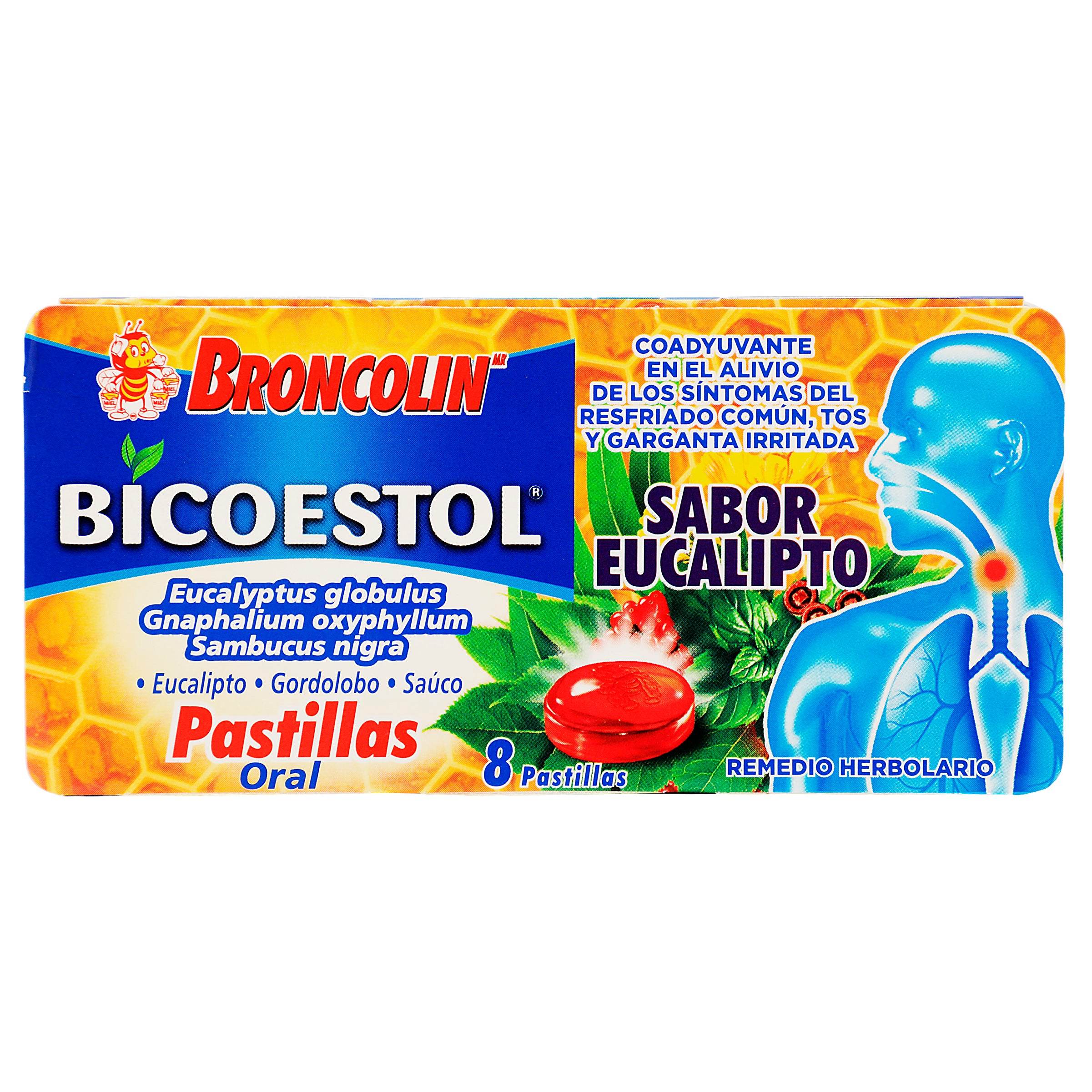 Broncolin Bicoestol Pastillas Eucalipto Con 8 714706911071