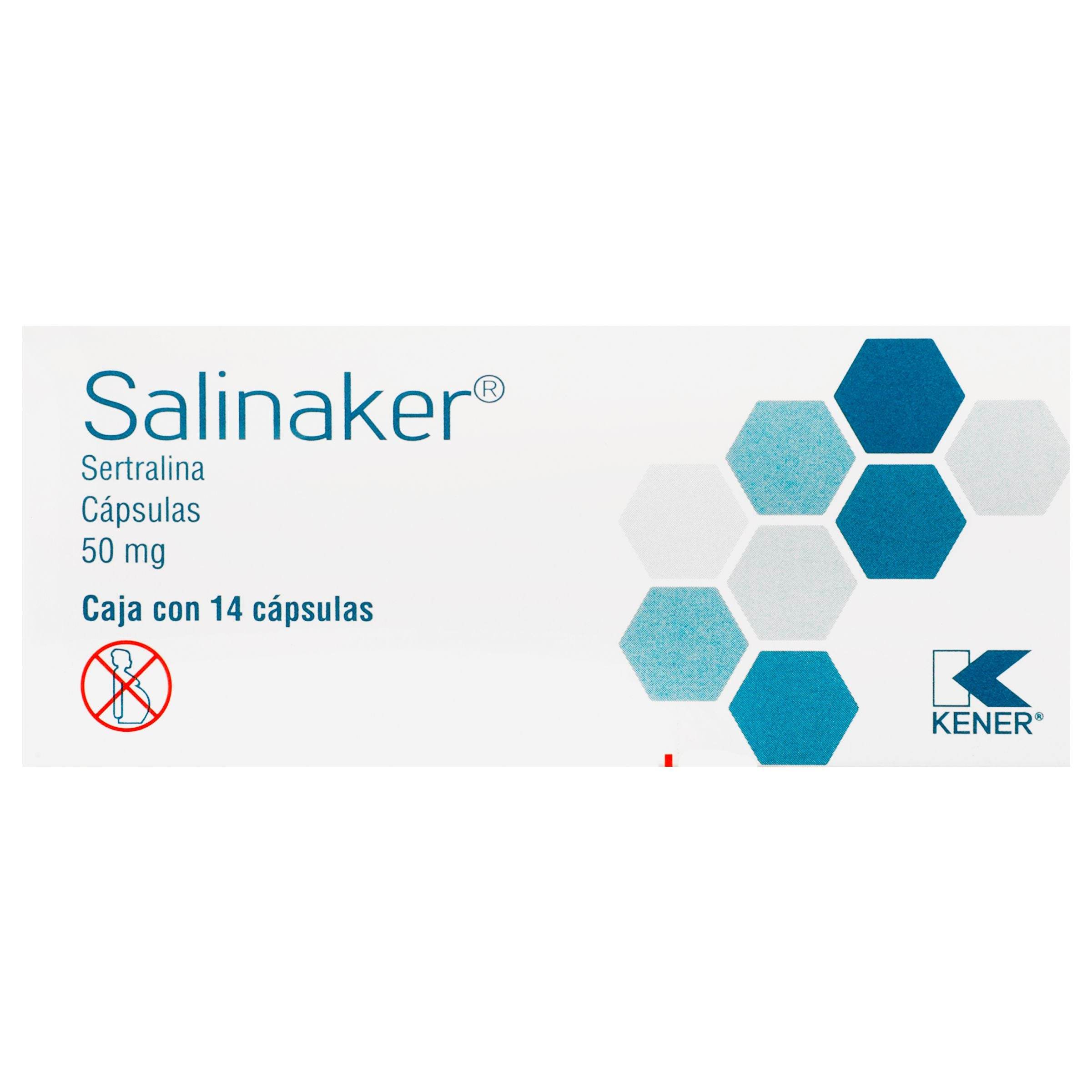 Salinaker 50Mg Con 14 Capsulas (Sertralina) 7501493865839