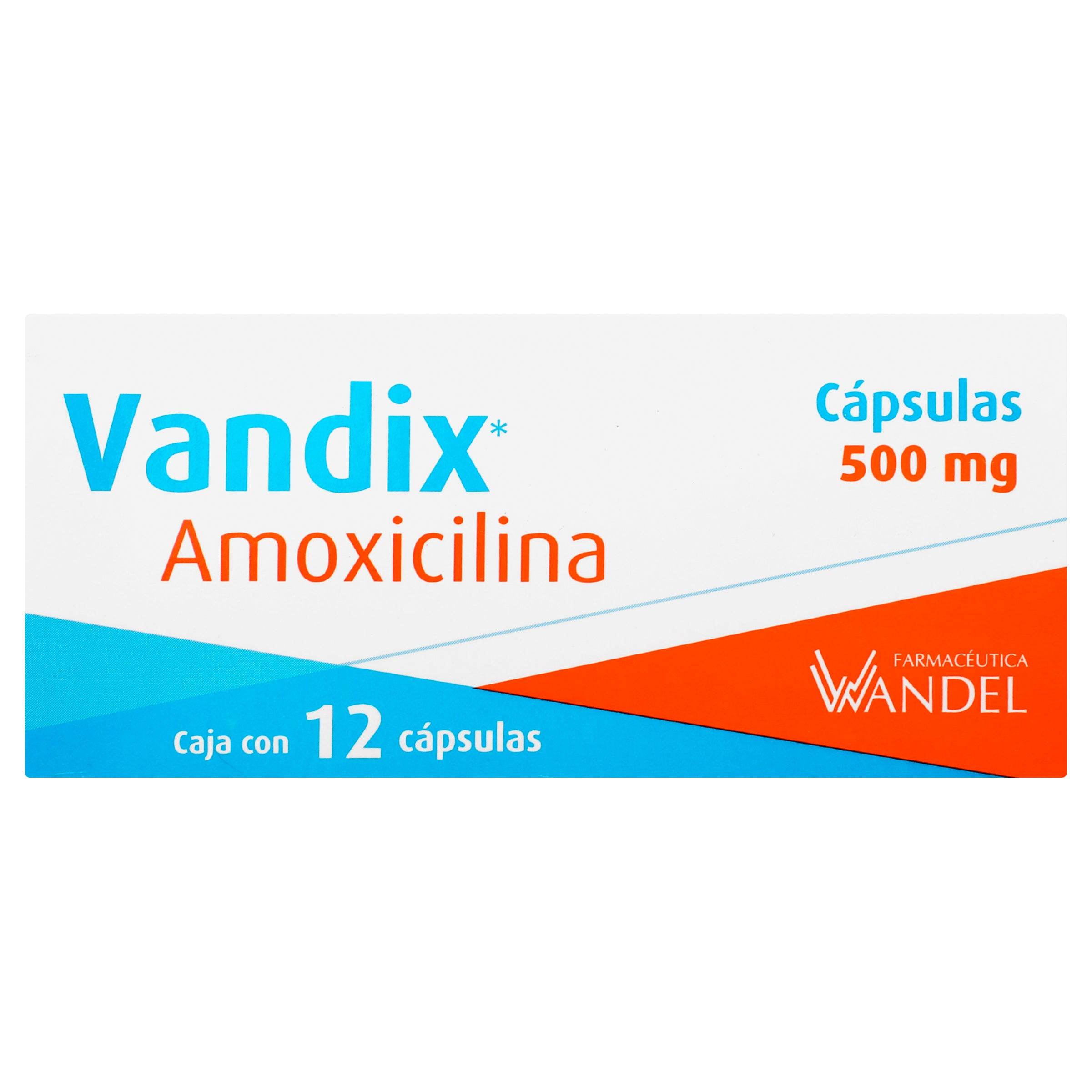 Vandix 500Mg Con 12 Capsulas (Amoxicilina) 7503001007052