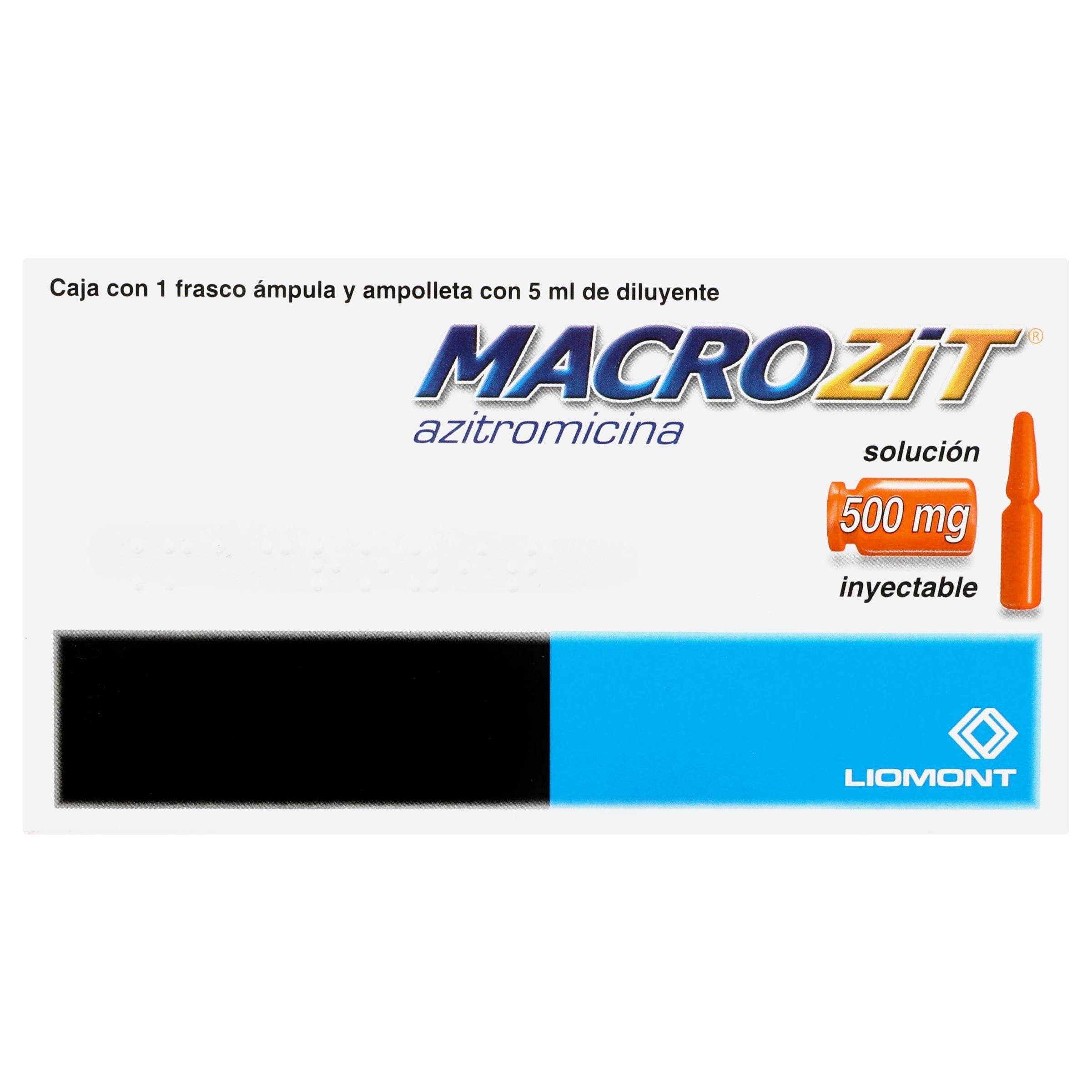 Macrozit 500Mg Con 1 Ampulas (Azitromicina) 7501299308332