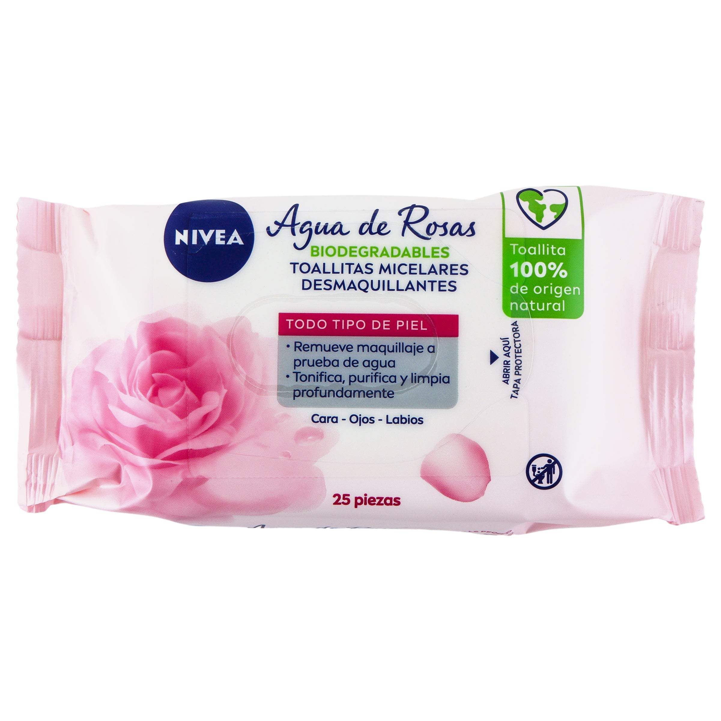 Toallitas Micelar Desmaquillantes Nivea Agua Rosas Con 25 Piezas 4005900977281