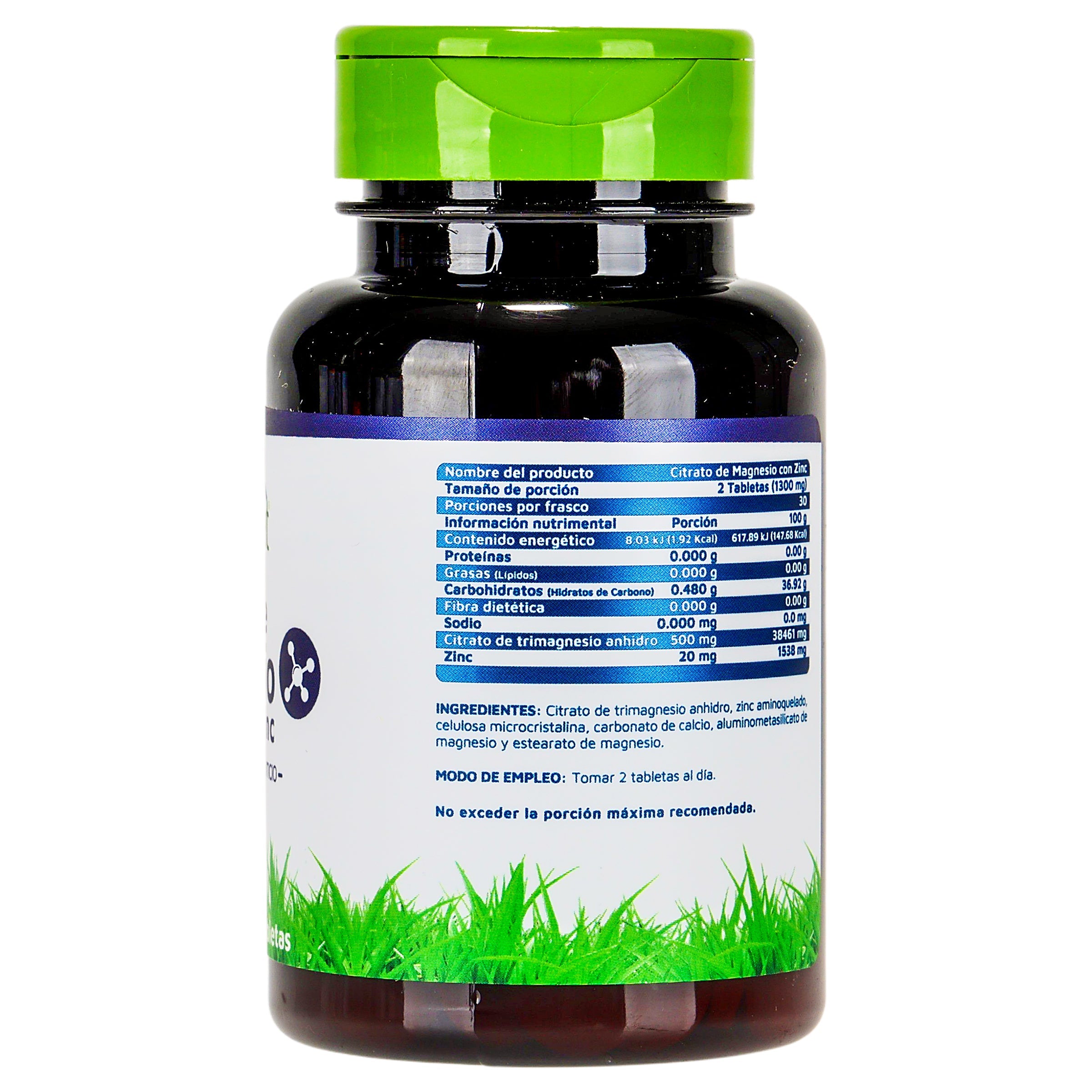 Citrato De Magnesio Con Zinc Con 60 Tabletas Suplemento Alimenticio 7501060806371