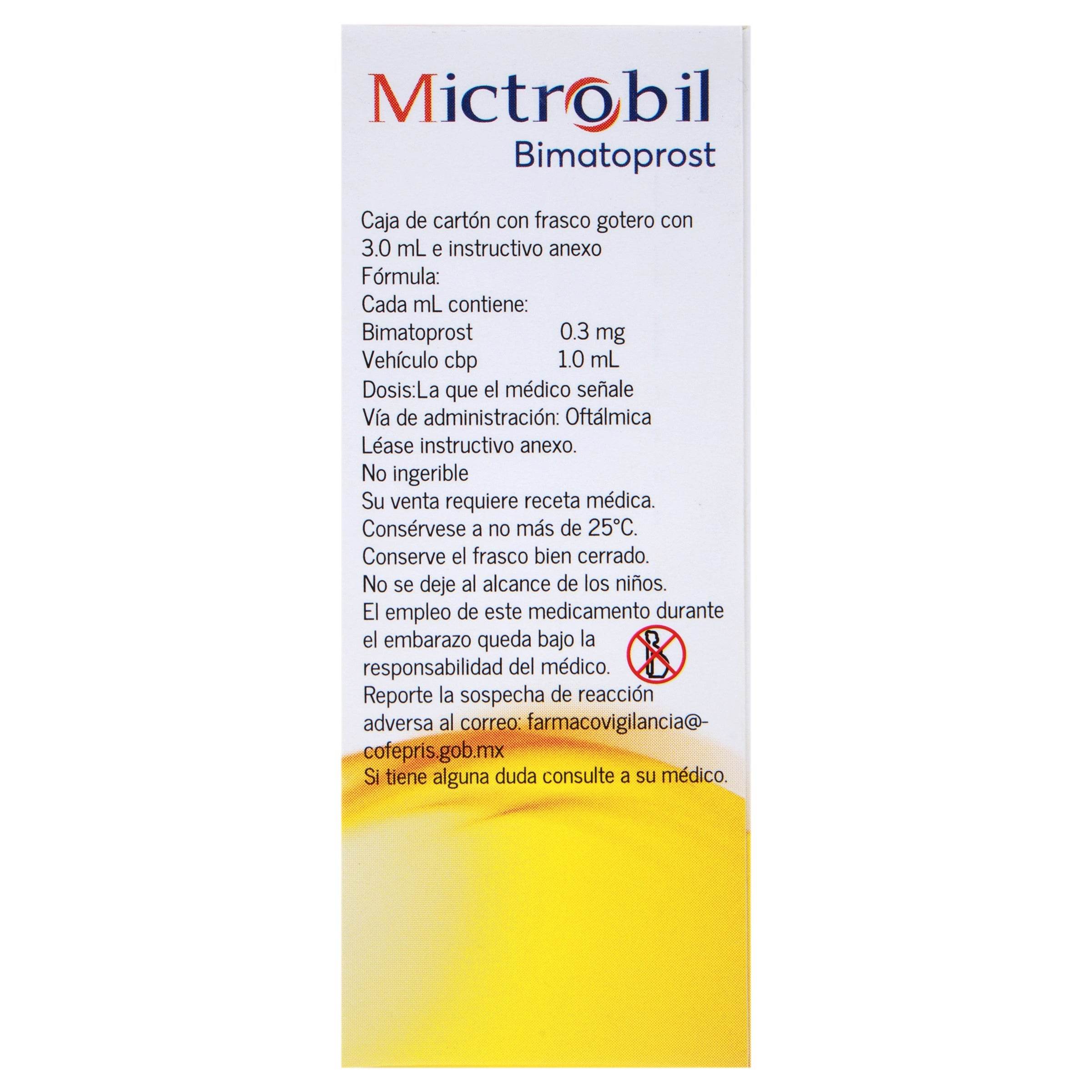 Mictrobil Gotas 0.3Mg/Ml (Bimatoprost) 7502231320696