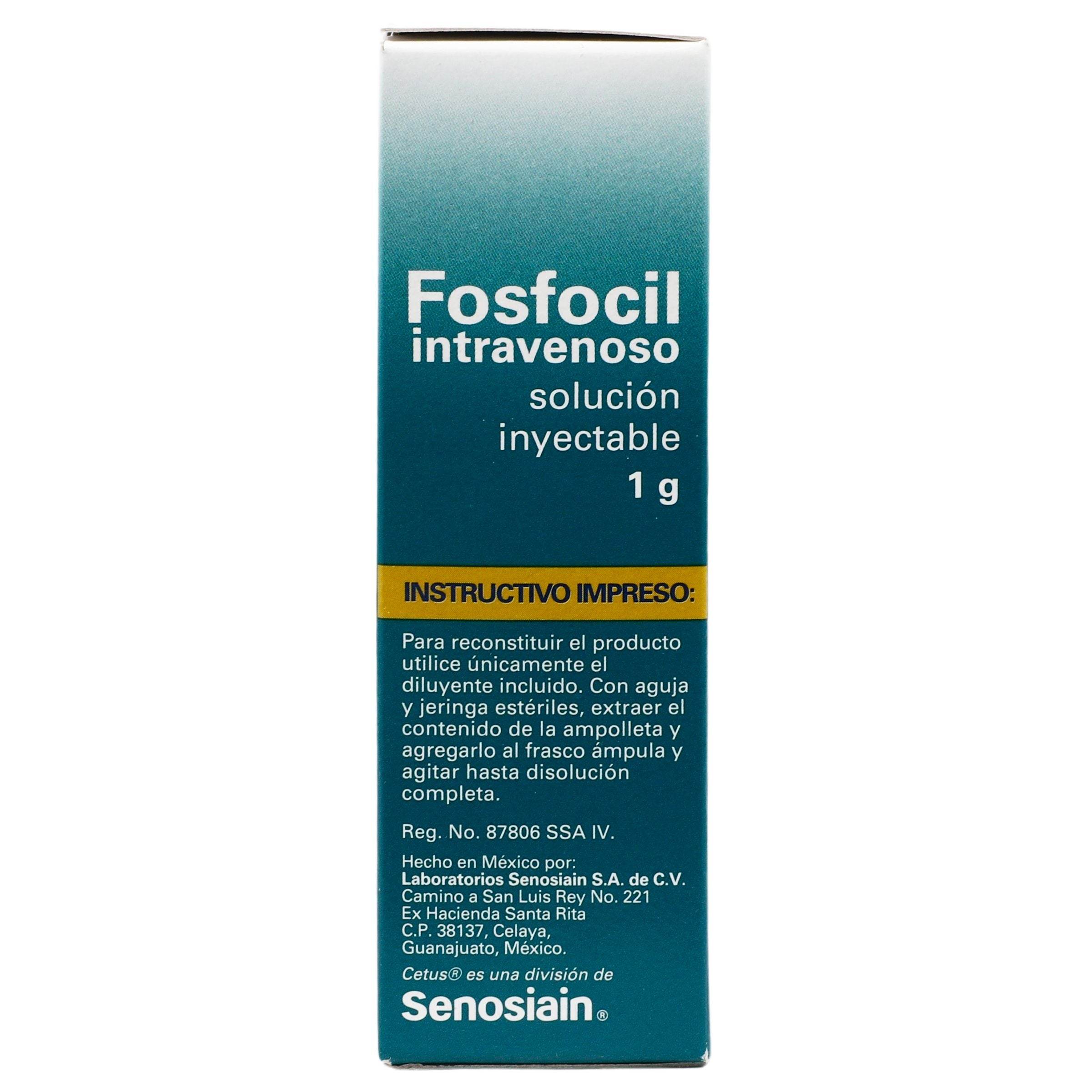 Fosfocil Iv 1G Con 1 Ampulas (Fosfomicina) 7501314701735