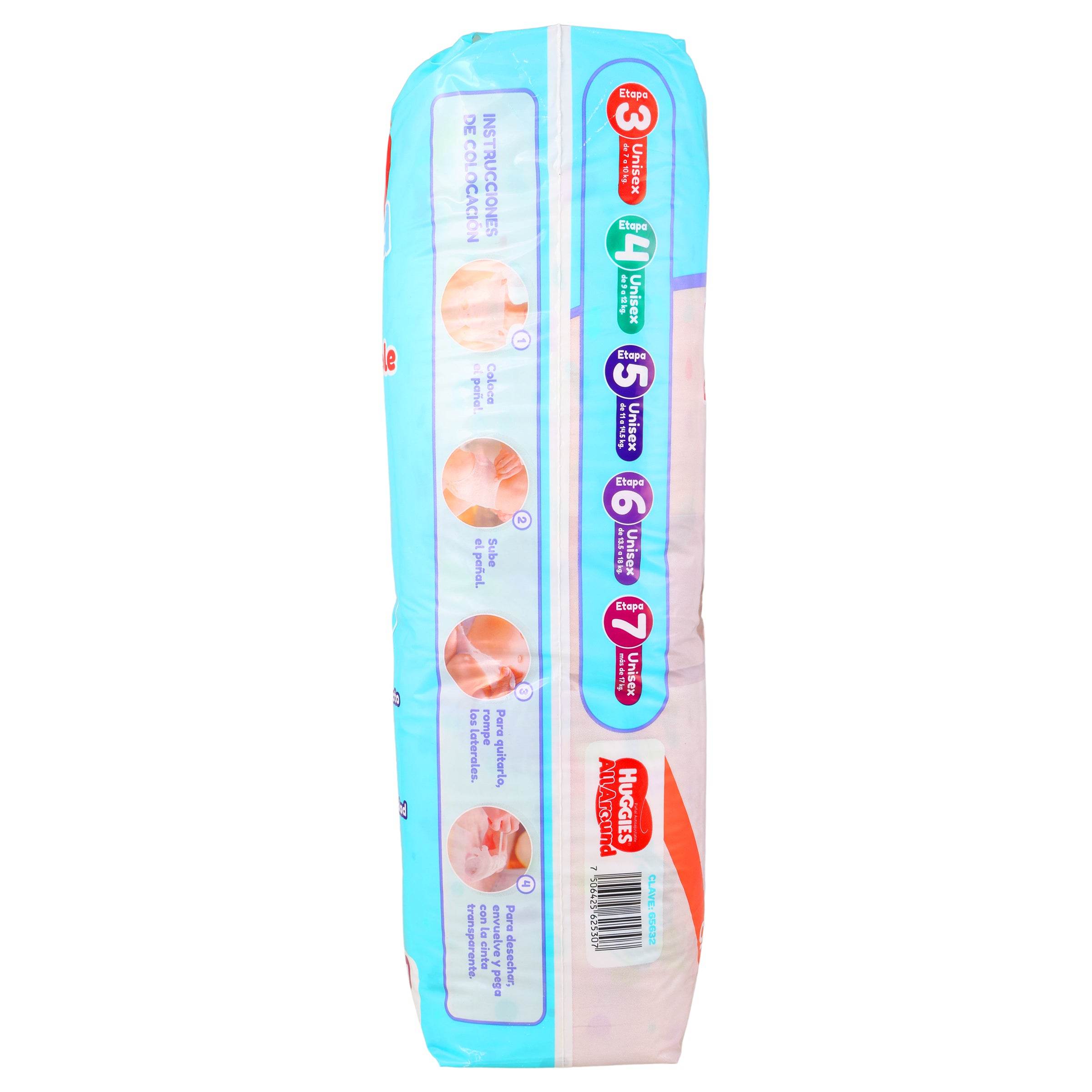 Pañal Huggies All-Around Etapa 7 Con 40 7506425625307