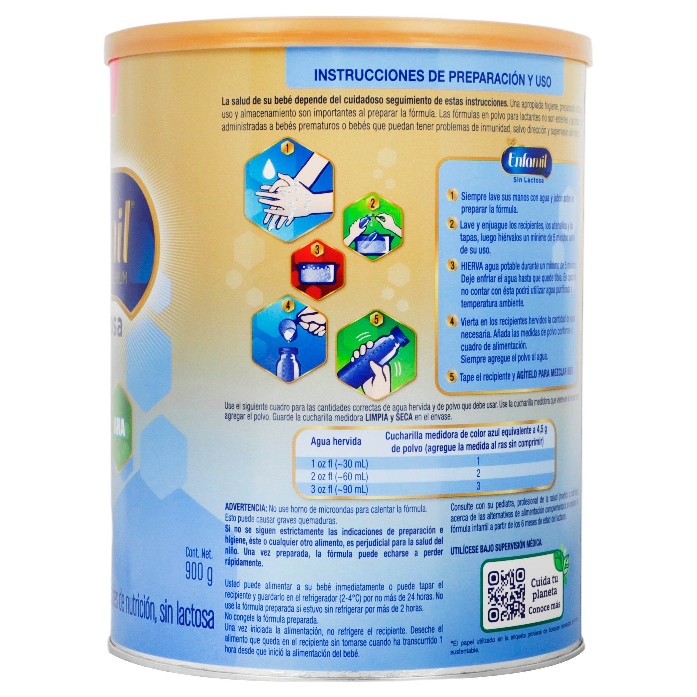 Enfamil Pro Select Sin Lactosa Etapa 1 Lata 900G 7503013040337