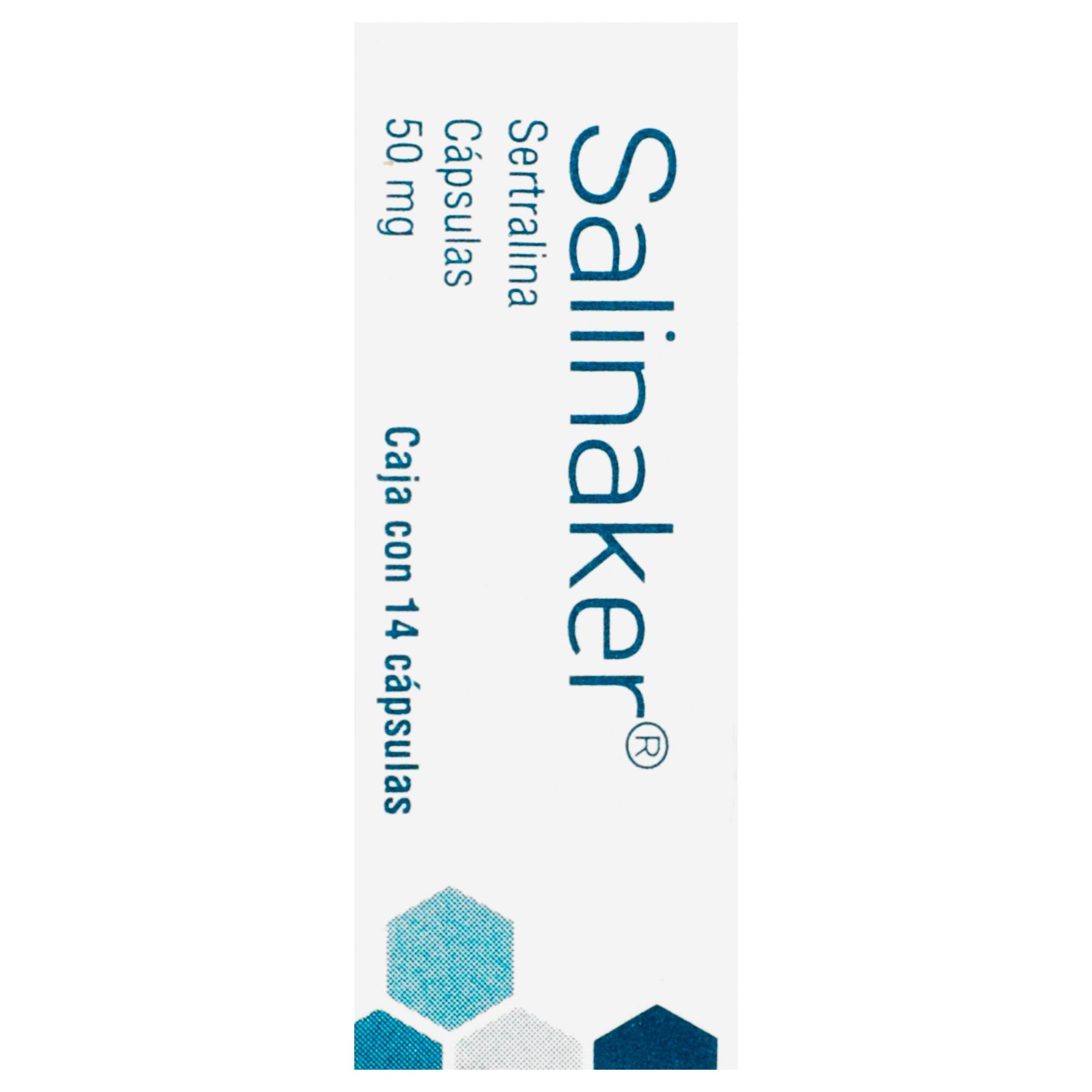 Salinaker 50Mg Con 14 Capsulas (Sertralina) 7501493865839