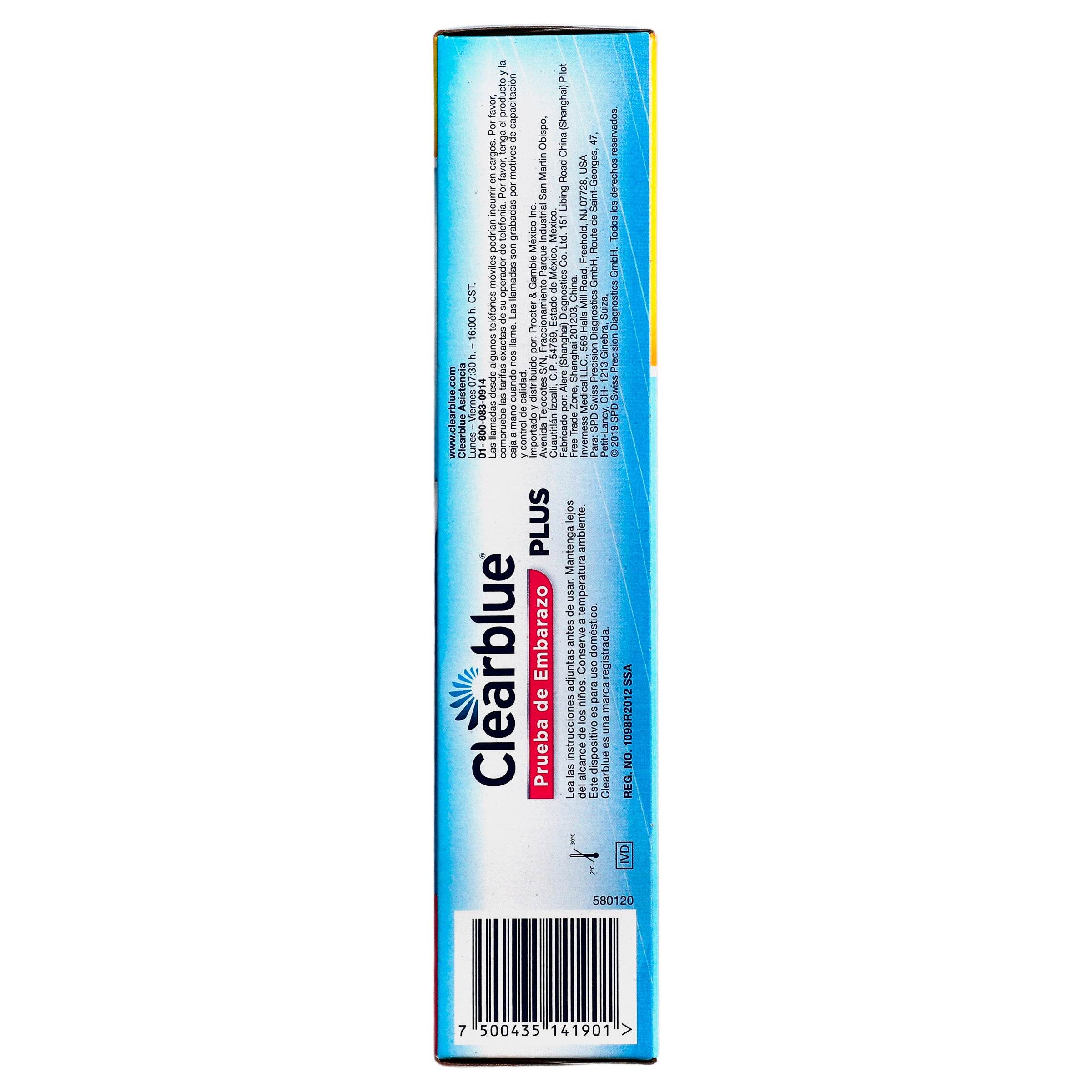 Clearblue Prueba De Embarazo Plus Con 2 7500435141901