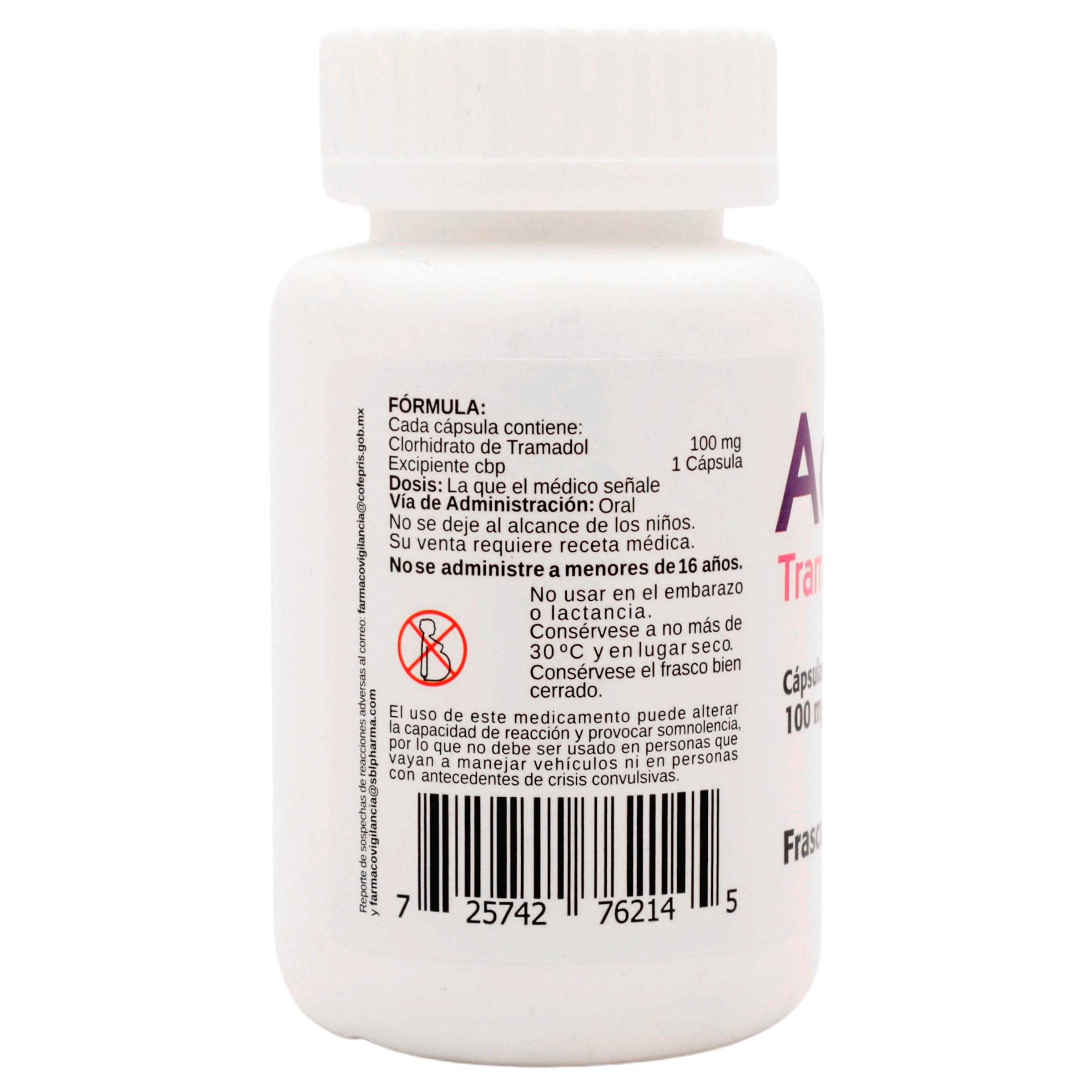 Adiolol 100Mg Con 50 Capsulas (Tramadol) 725742762145