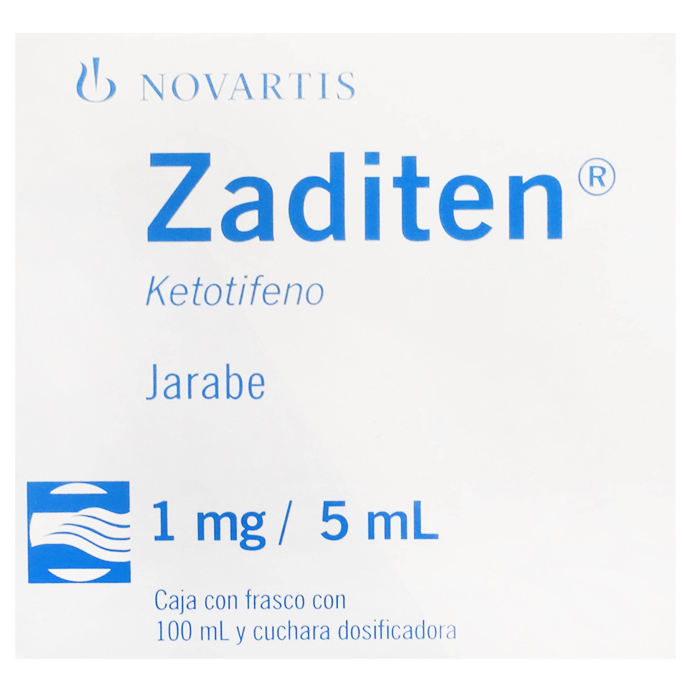 Zaditen Jarabe 1Mg/5Mg 100Ml (Ketotifeno) 7501124856601