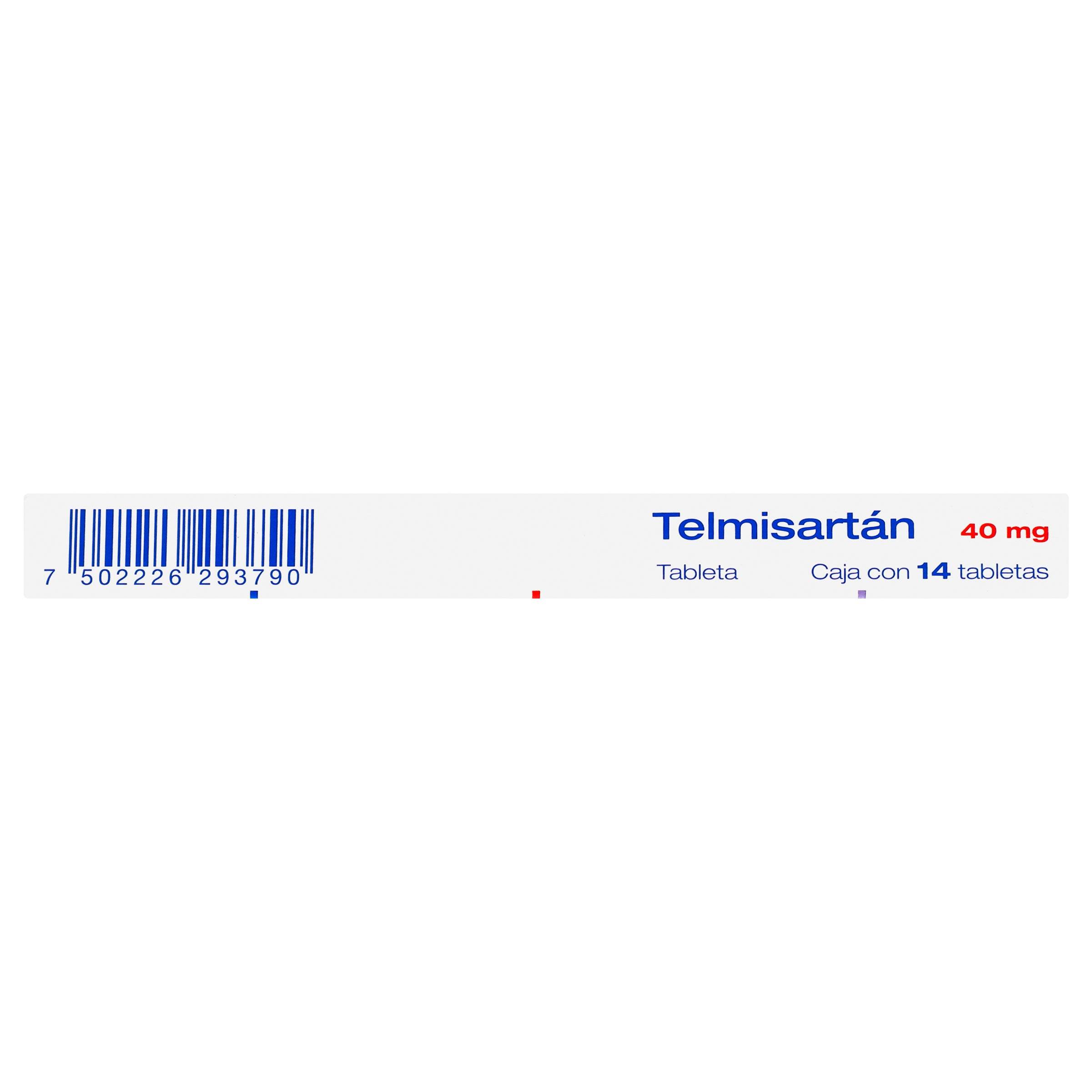 Telmisartan 40Mg Con 14 Alpharma Tabletas 7502226293790