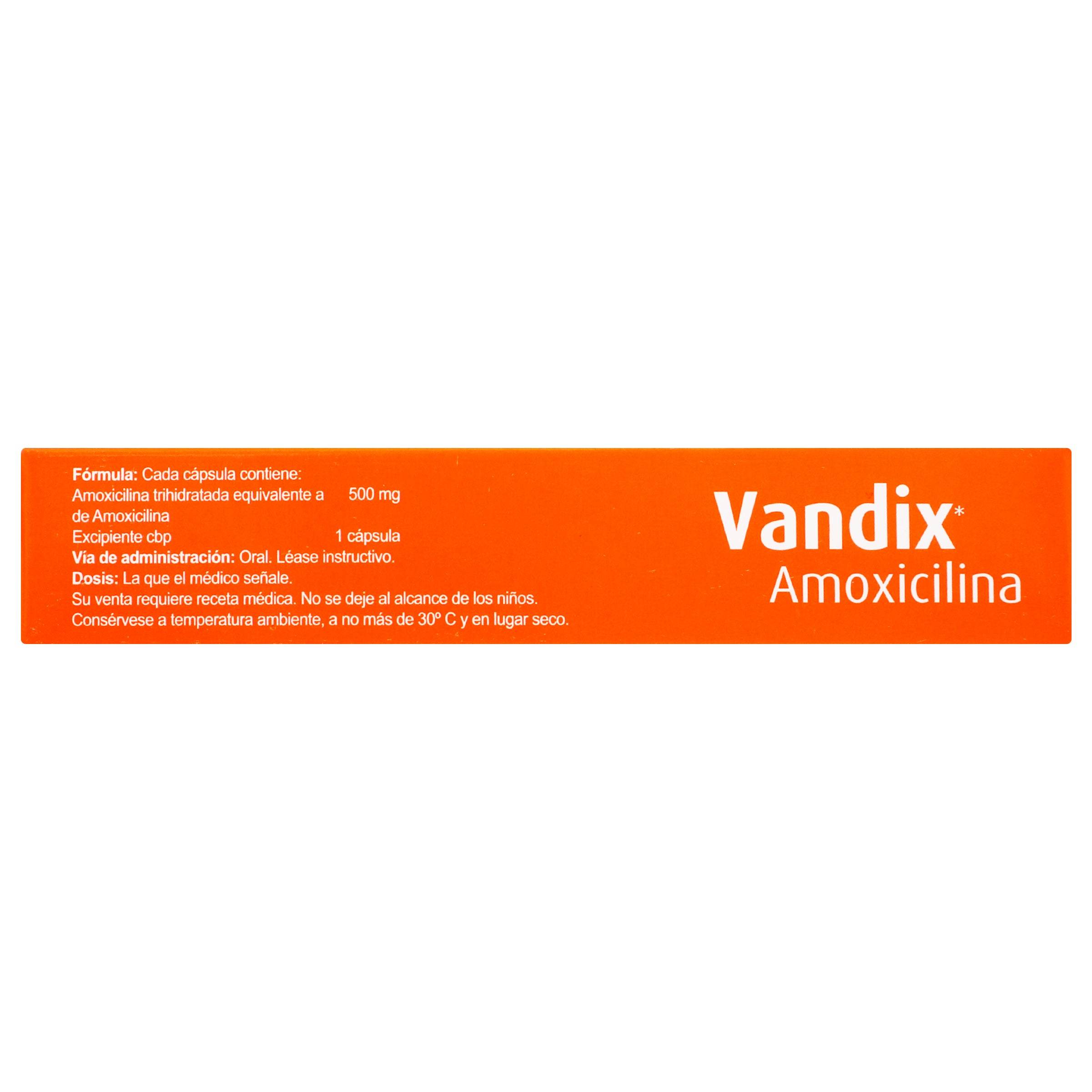 Vandix 500Mg Con 12 Capsulas (Amoxicilina) 7503001007052