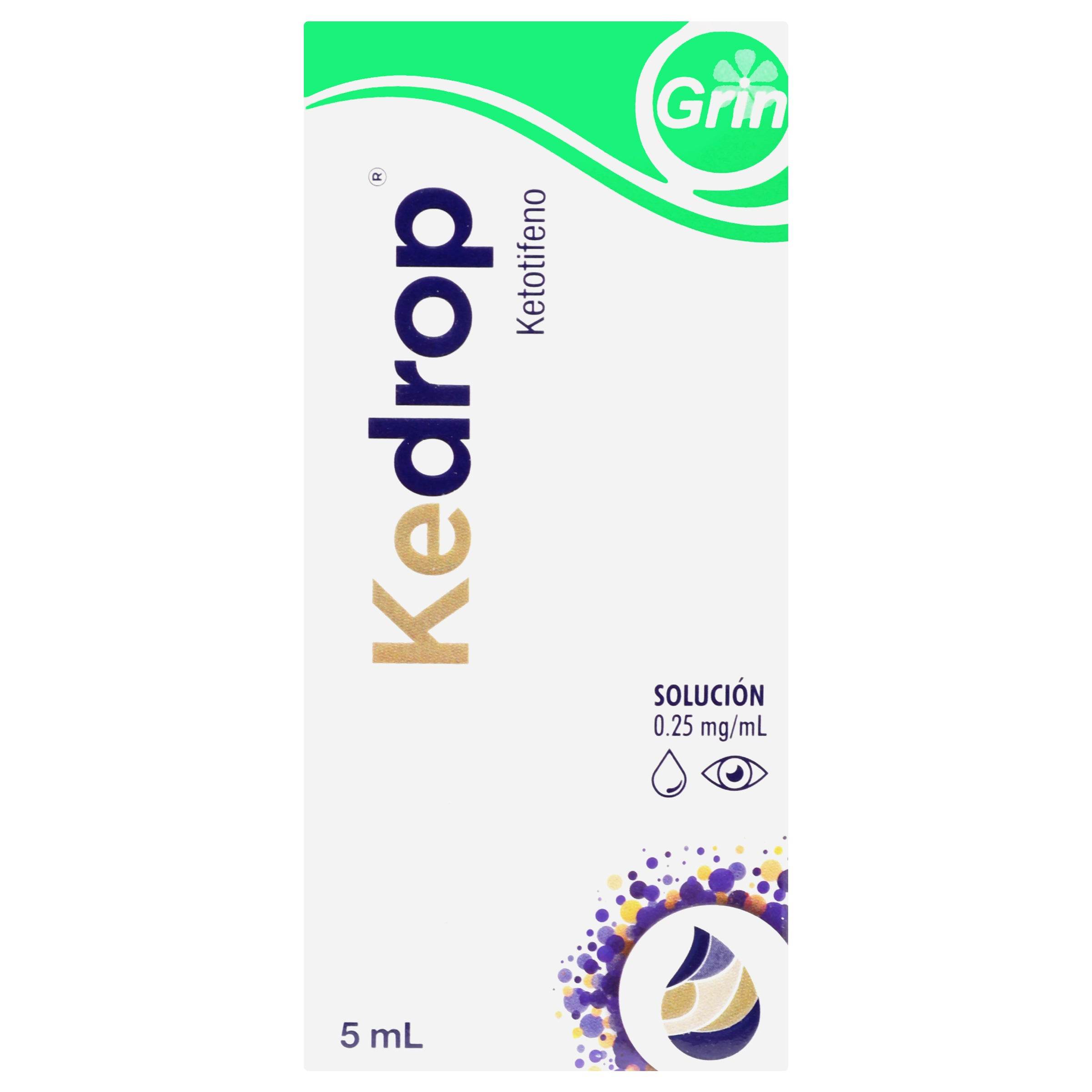 Kedrop (Ketotifeno) Solución Oft 0.025Mg 5Ml 8400004611
