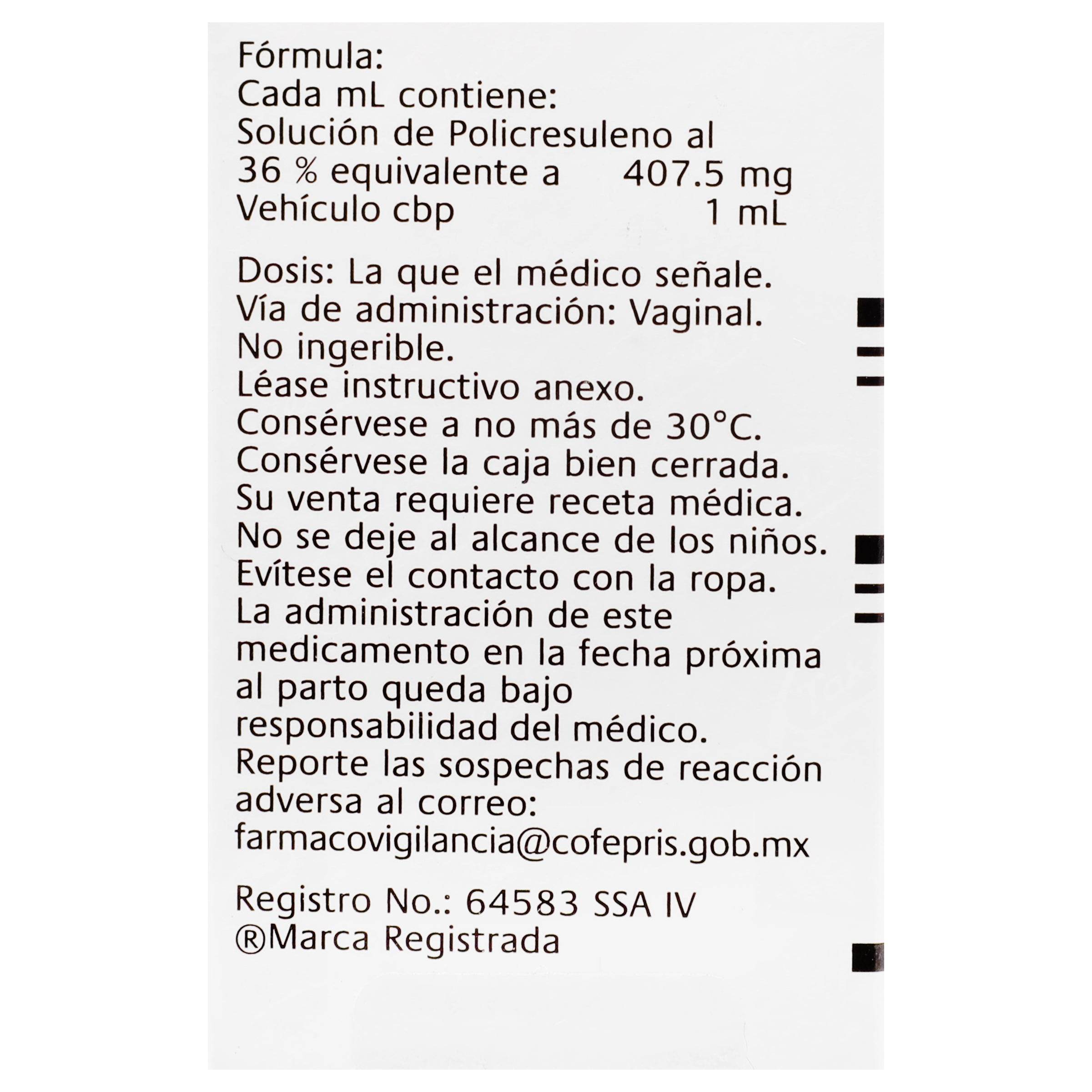 Albothyl Solución 407.5Mg/12Ml (Policresuleno) 7501092708049