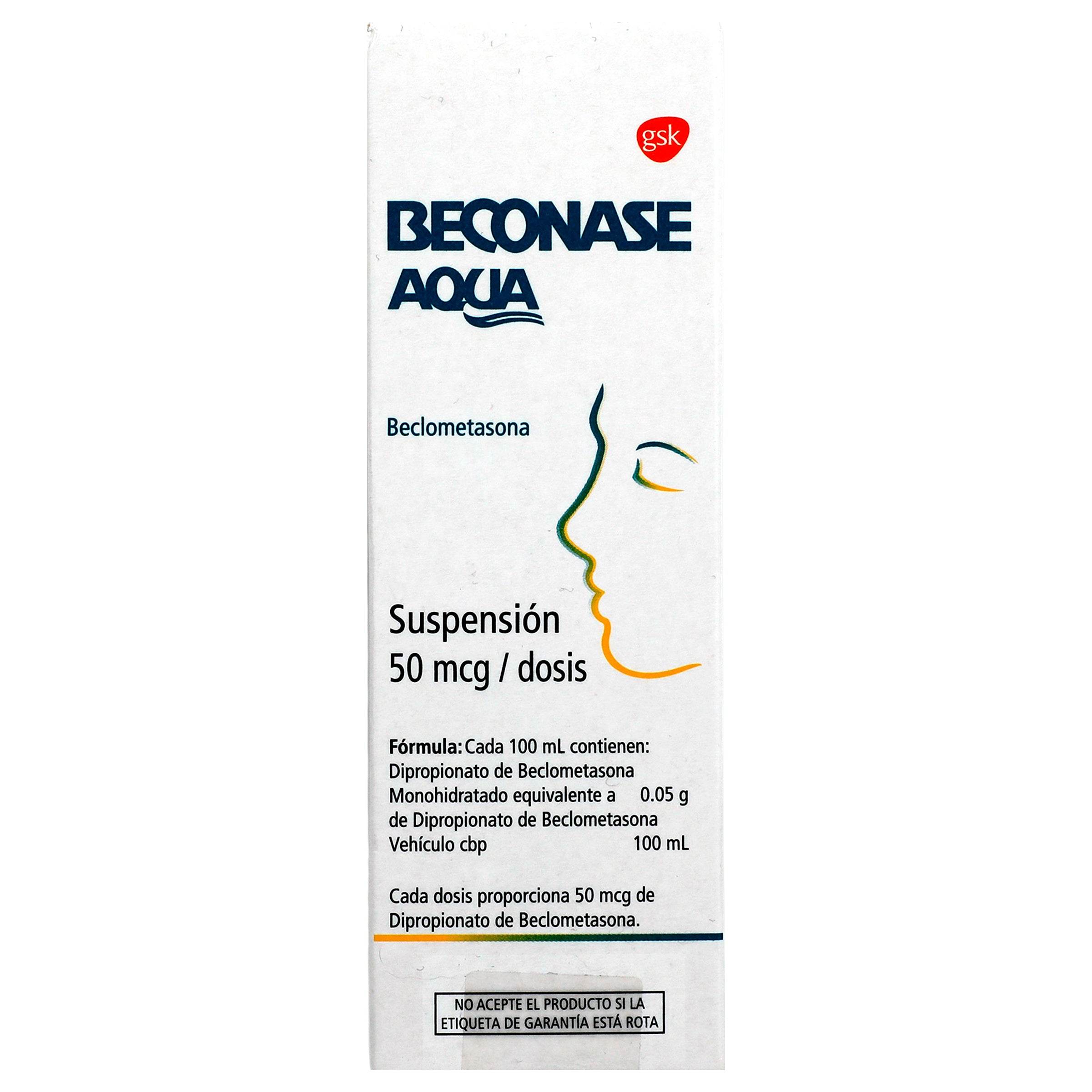 Beconase Aqua Suspensión 50Mcg 200D (Beclometasona) 7501043164726