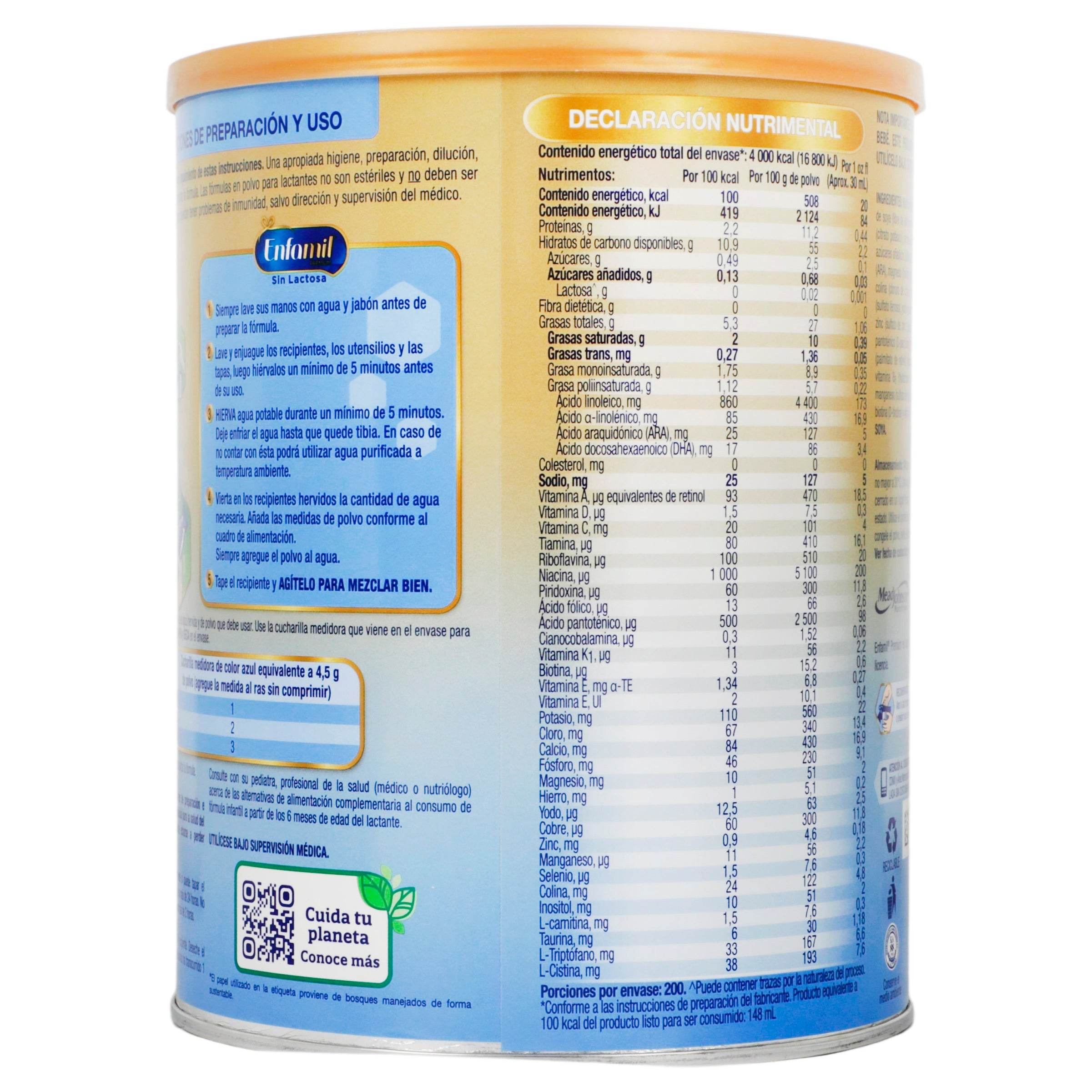 Enfamil Pro Select Sin Lactosa Etapa 1 Lata 900G 7503013040337