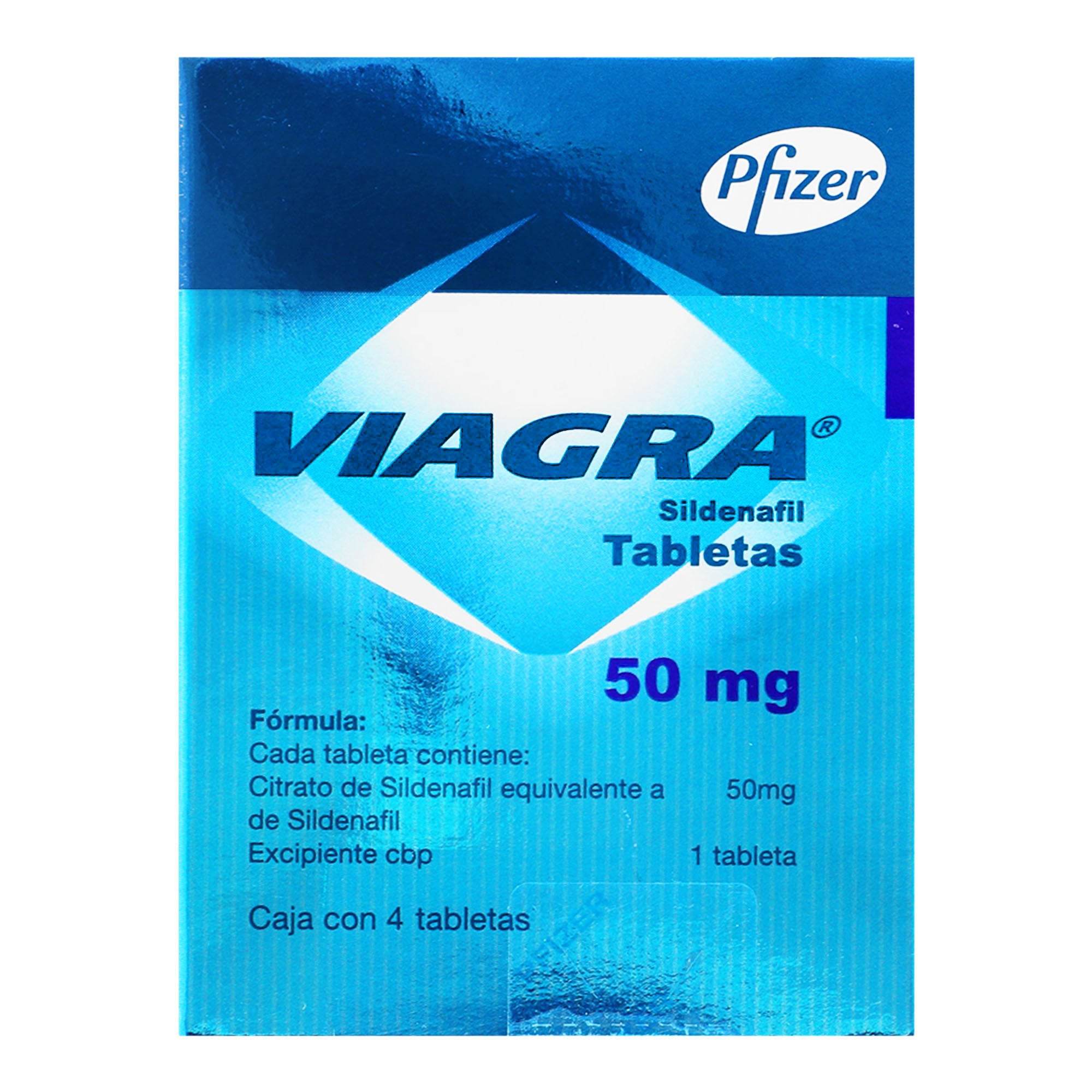 Viagra 50Mg Con 4 Tabletas (Sildenafil) 7501287688217
