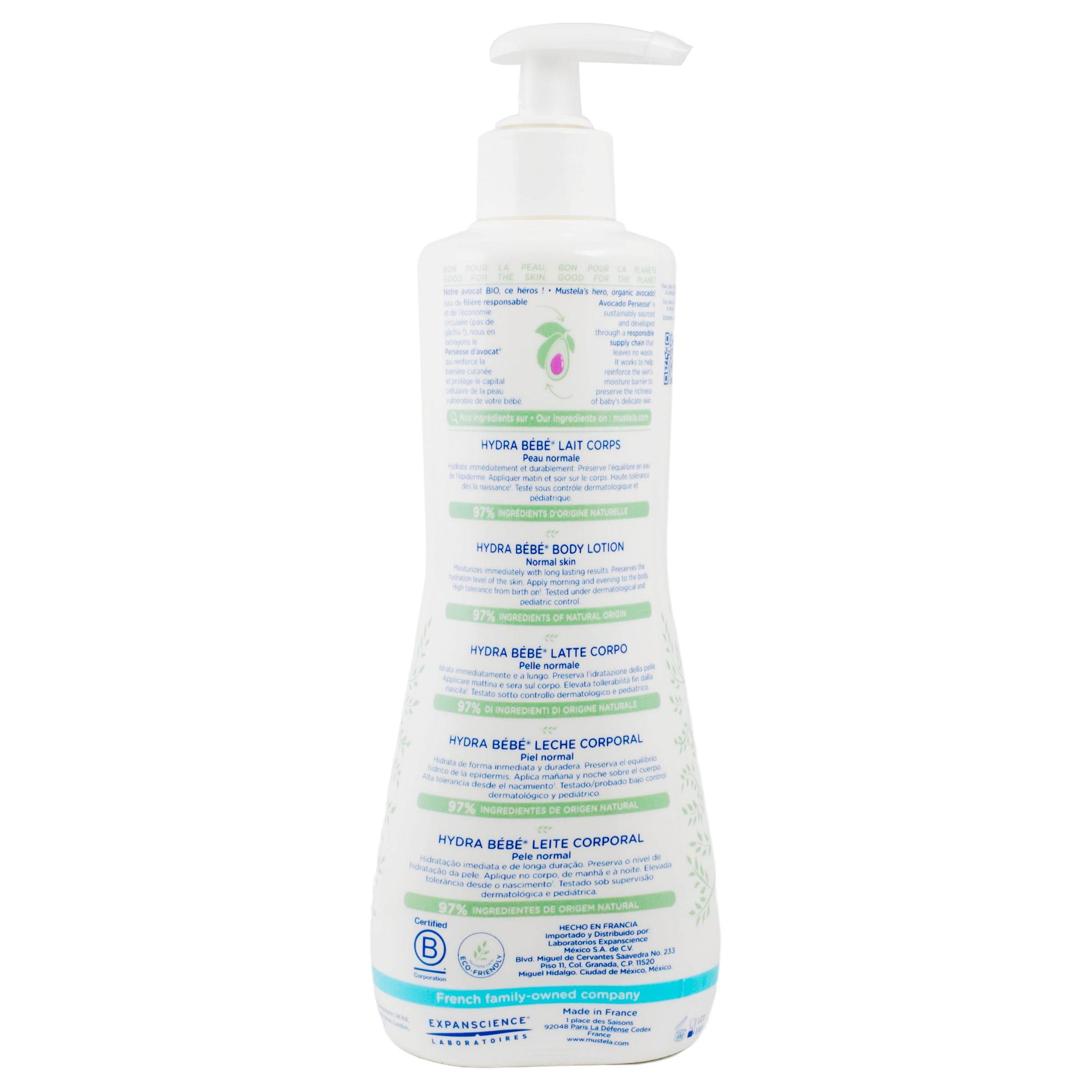 Mustela Loción Corporal Hydra Bebe 500Ml 3504105035501