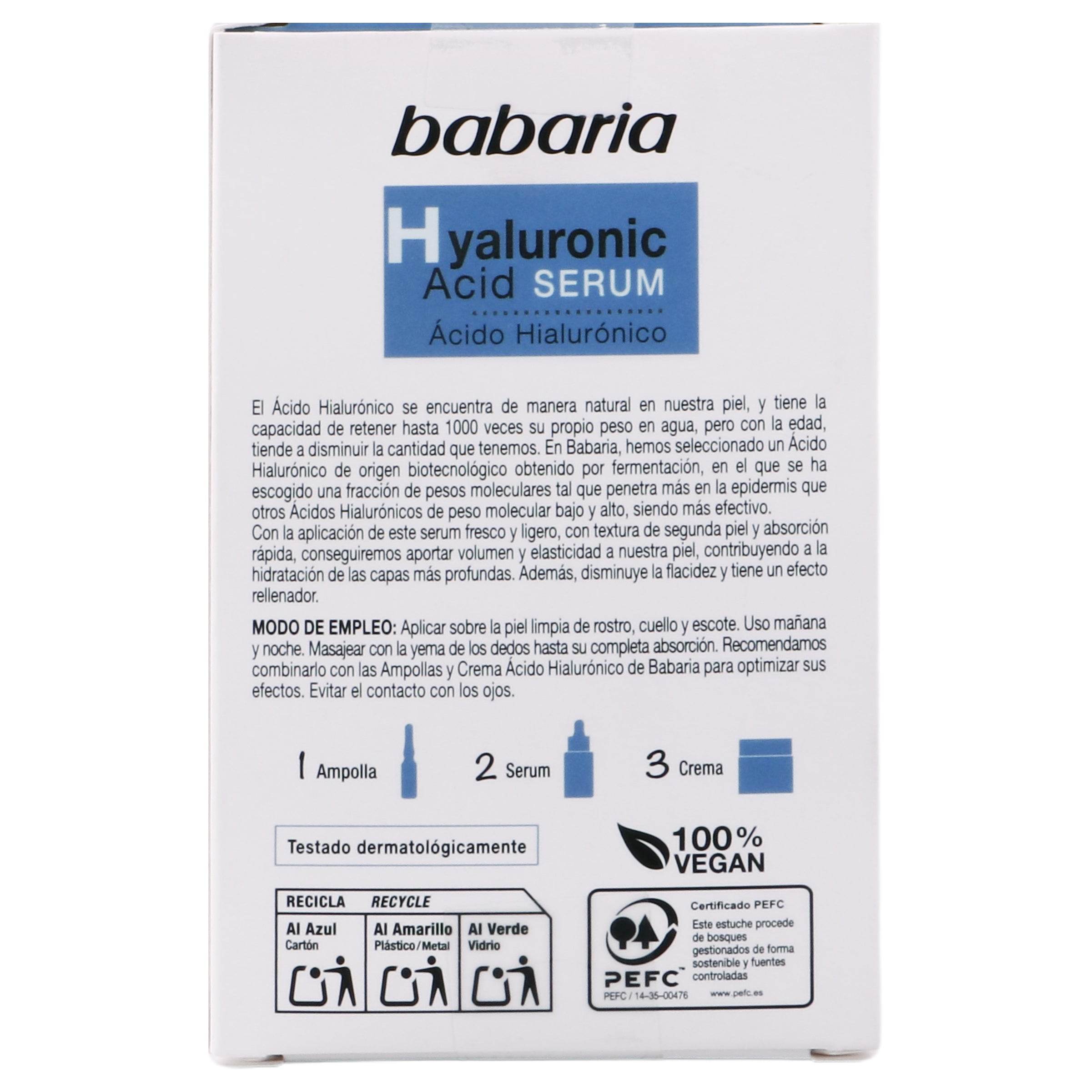 Babaria Serum Acido Hialuronico 30Ml 8410412100069