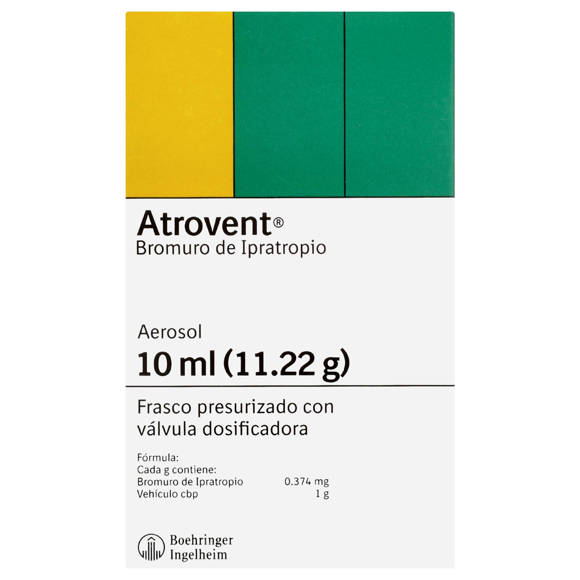 Atrovent Aerosol 11.2G/10Ml Con 1 (Bromuro De Ipatropio) 7501037901030