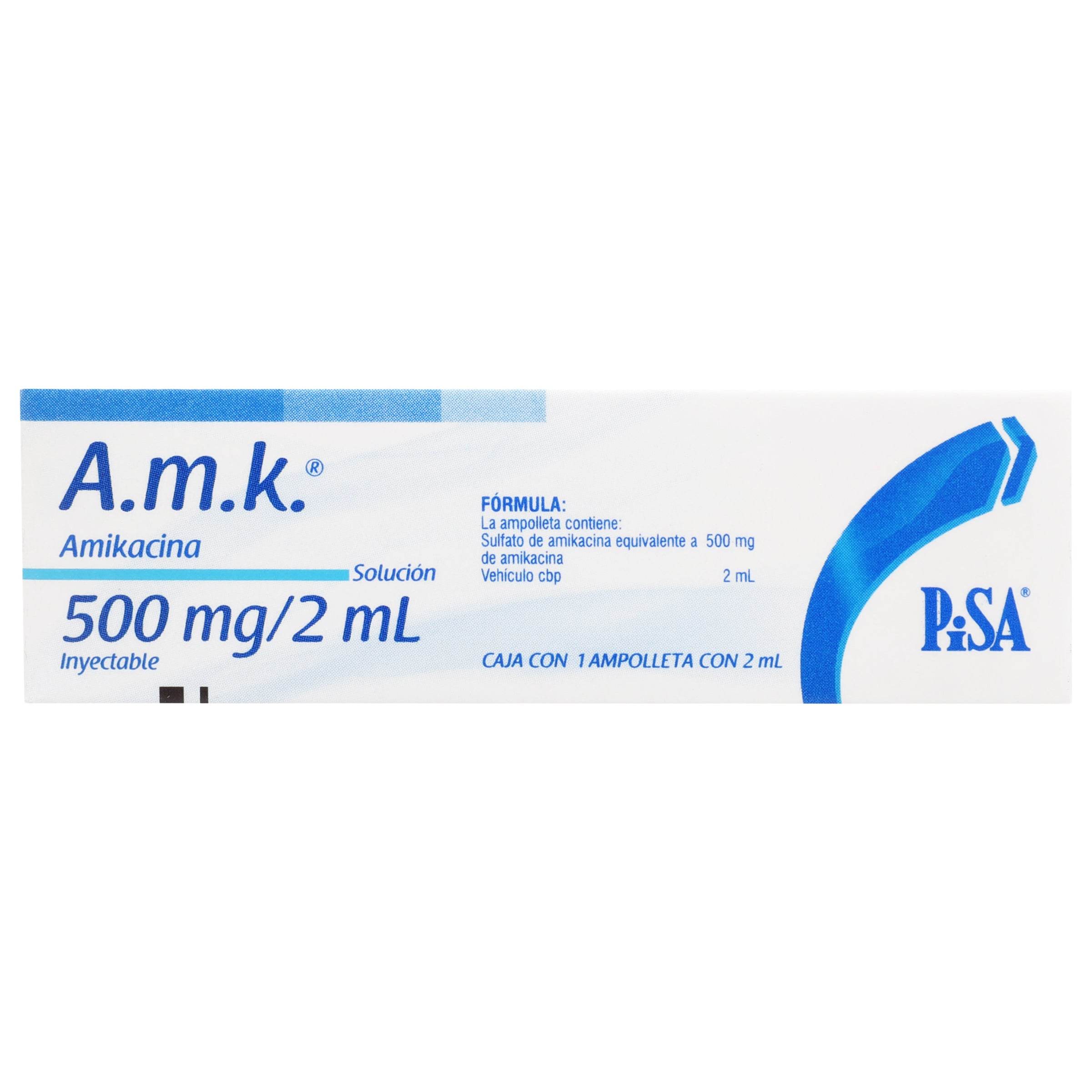 Amk 500Mg 2Ml Con 1 Ampulas (Amikacina) 7501125105135