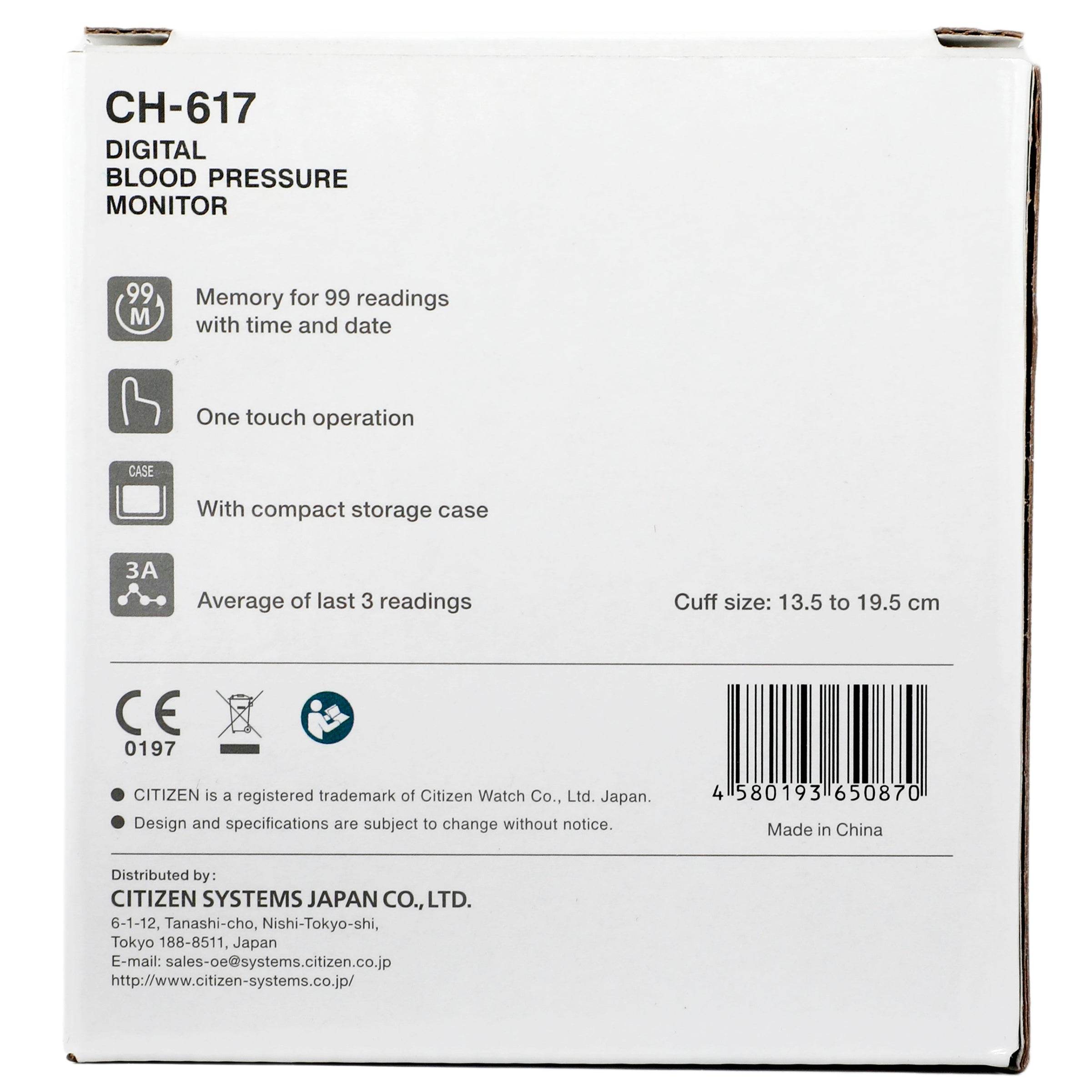 Monitor De Presión Arterial Digital Citizen Muñeca 4580193650870