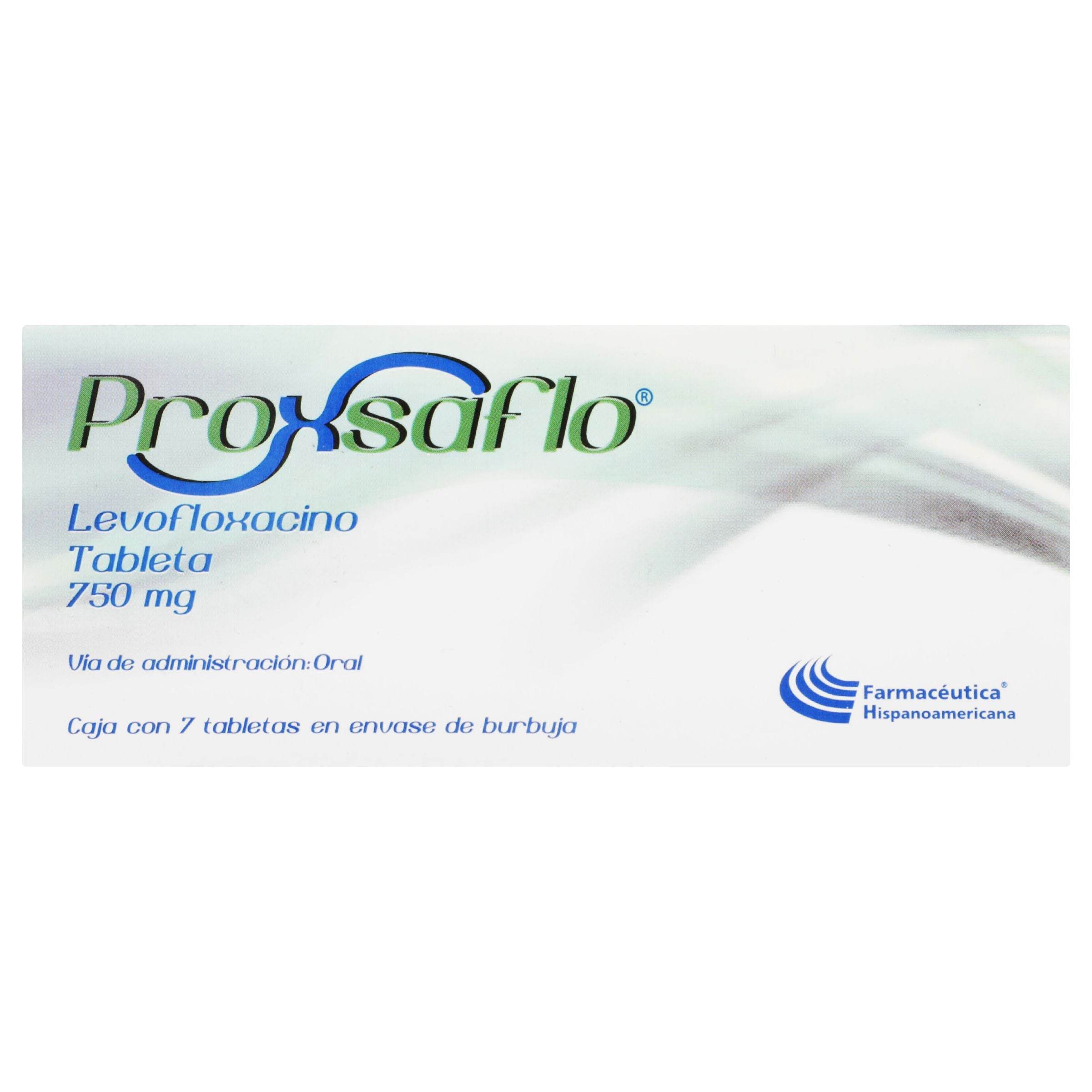Proxsaflo 750Mg Con 7 Tabletas (Levofloxacino) 7502213042066