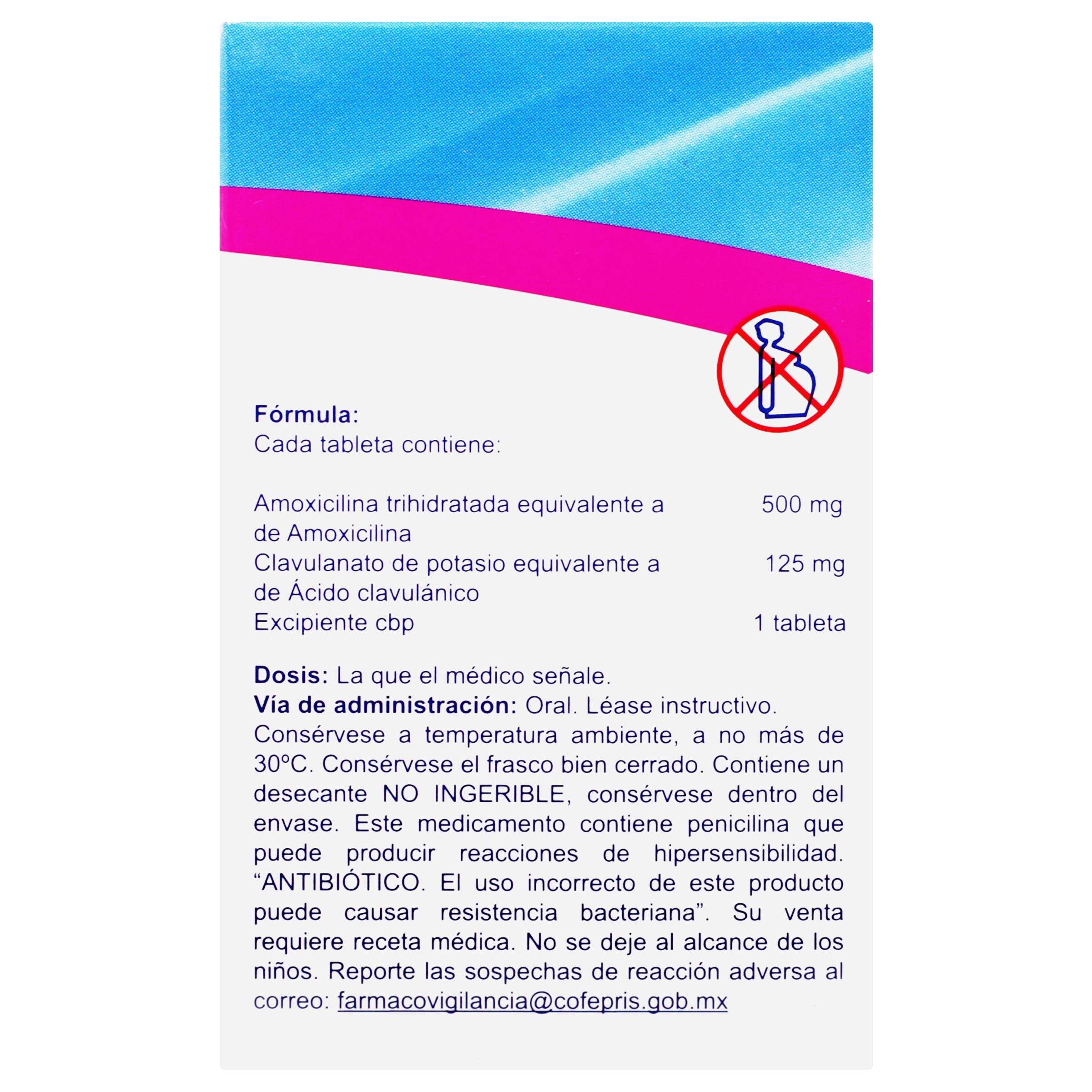 Valclan 500Mg/125Mg Con 10 Tabletas (Amoxicilina/Ac Clavulanico) 7503001007199