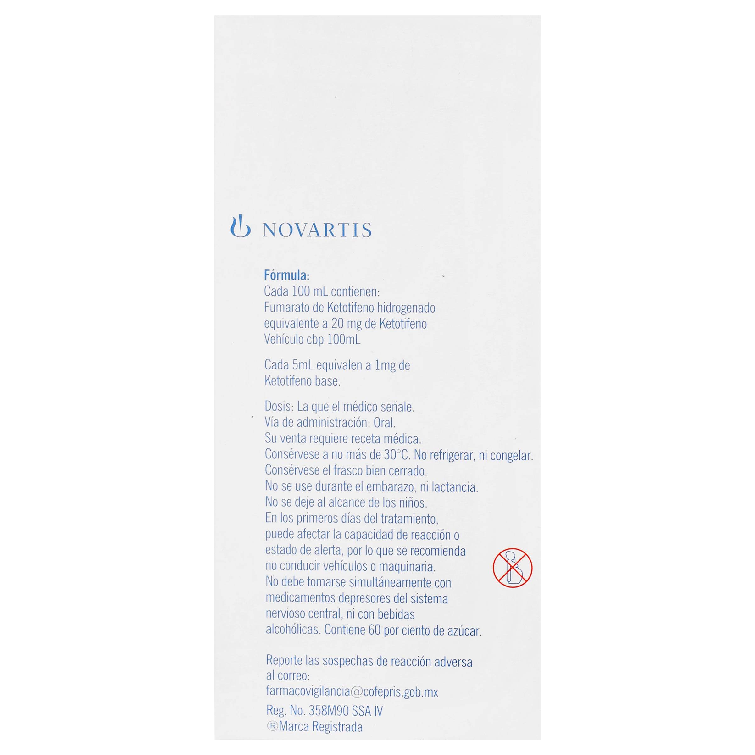 Zaditen Jarabe 1Mg/5Mg 100Ml (Ketotifeno) 7501124856601