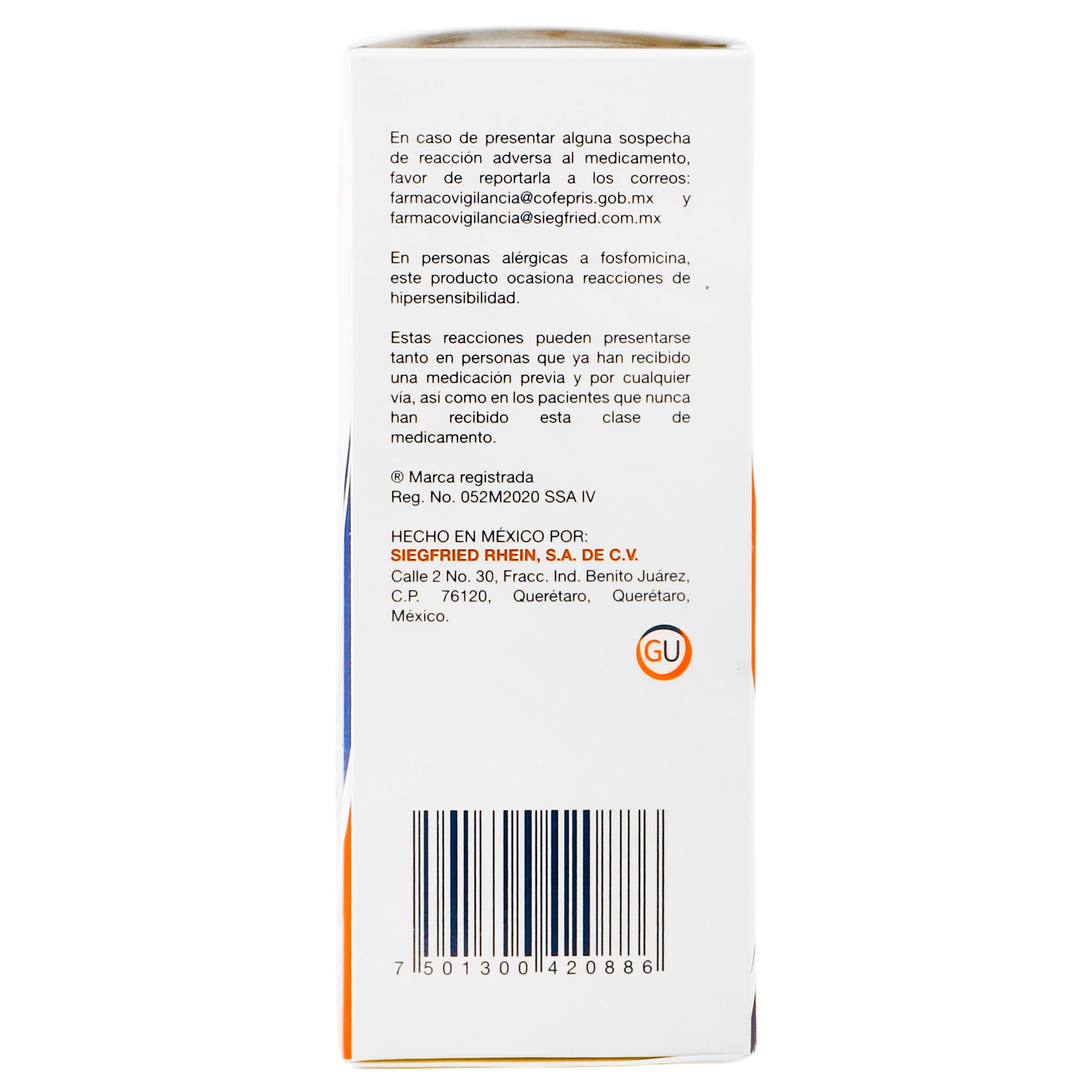 Pregnus-Uti 2 G Pediátrico Polvo Solución 7501300420886