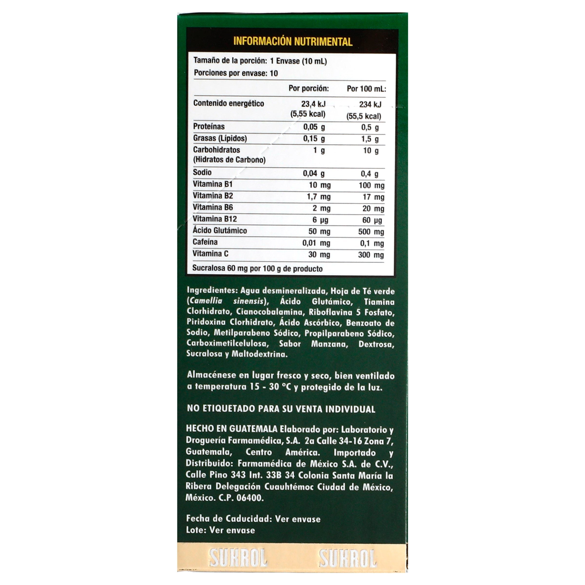 Sukrol Bebible 10X10 Ml Solución 675873002125