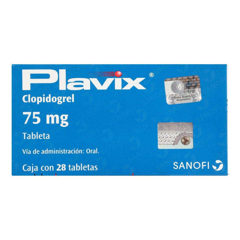 Plavix 75 Mg Con 28 Comprimidos