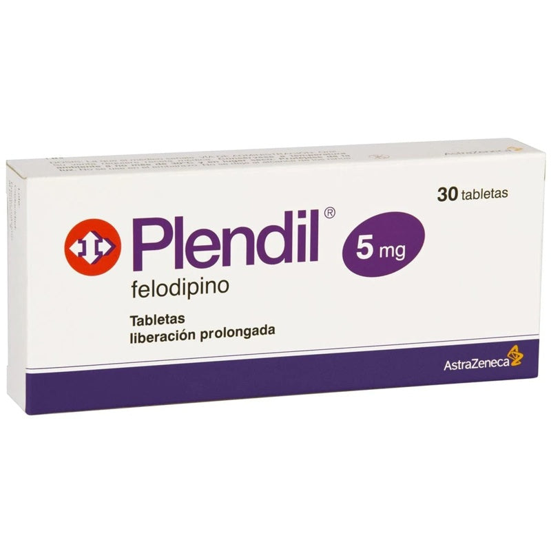 Plendil 5 Mg Con 30 Tabletas Liberación Prolongada