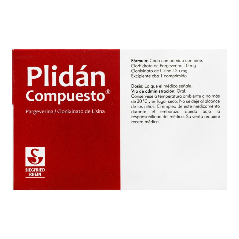 Plidan Compuesto 10 / 125 Mg Con 20 Comprimidos