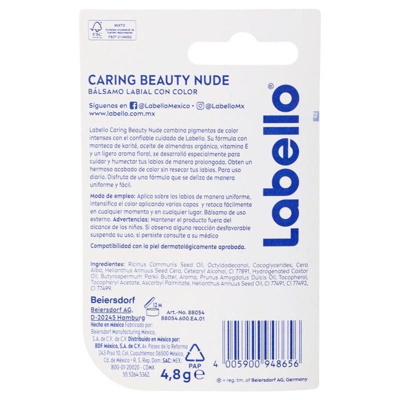 Pomada Labial Labello Caring-B Nude 4.8 G 4005900948656 perfil 7