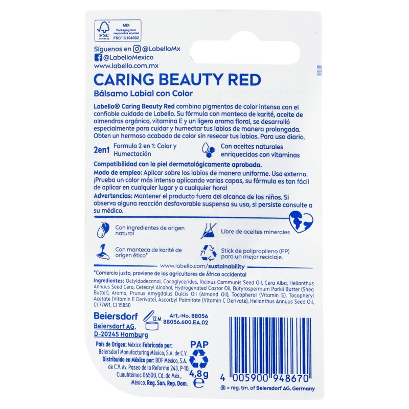 Pomada Labial Labello Caring-B Red 4.8 G 4005900948670 perfil 7