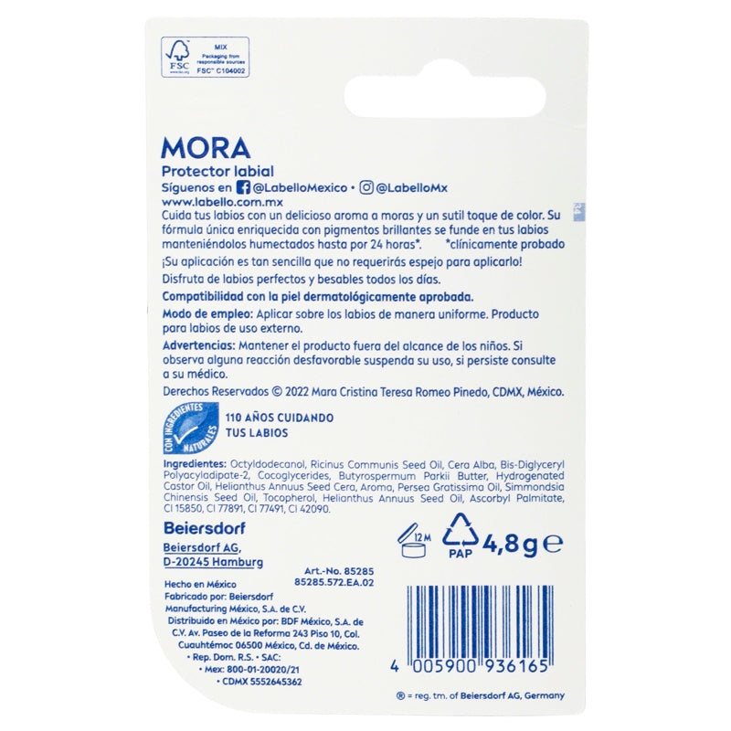 Pomada Labial Labello Distrol Blube 4.8 G 4005900936165 perfil 7