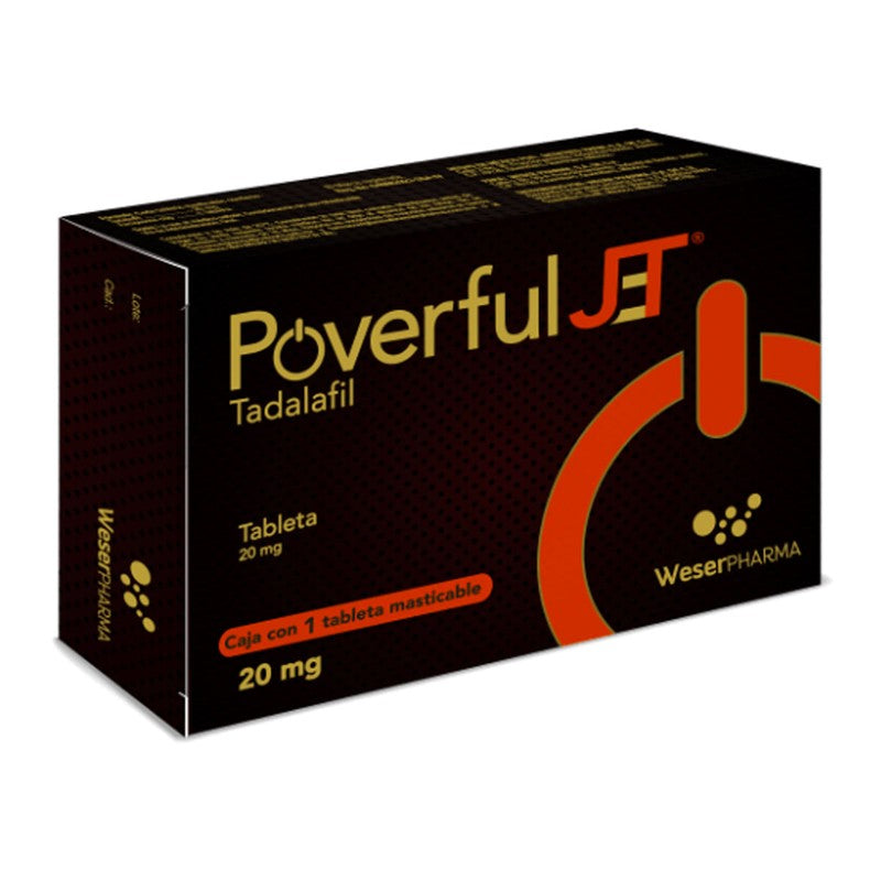 Poverful Jet 20Mg Con 1 Tableta Masticable 7501300450081 2