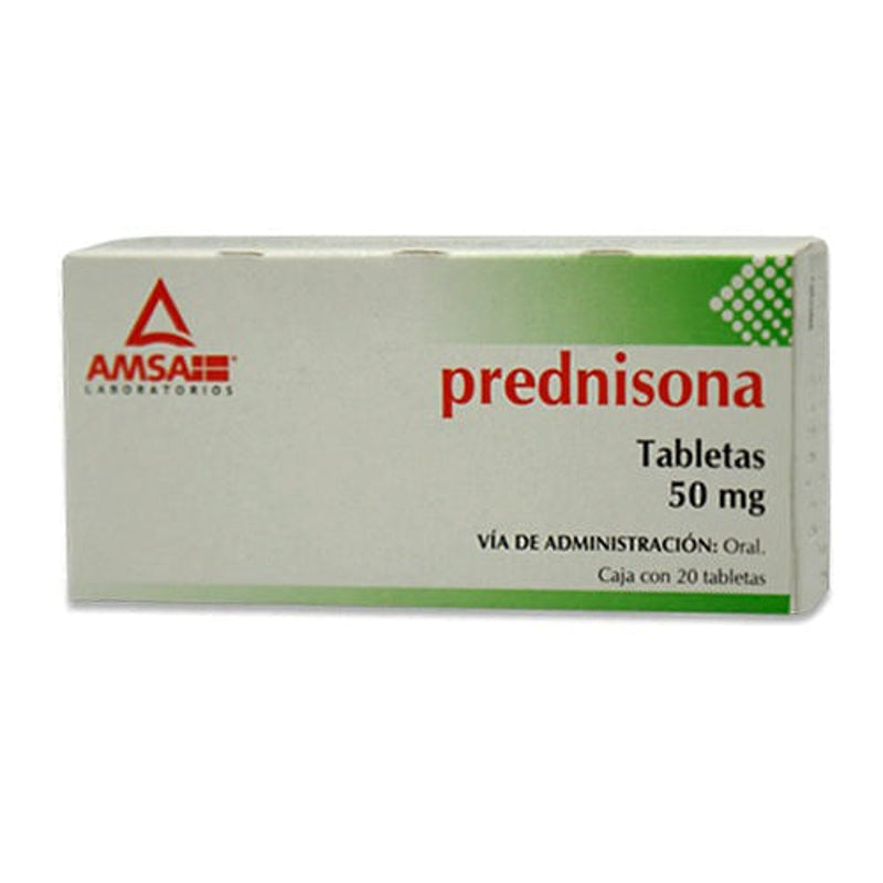 Prednisona 50 Mg Con 20 Tabletas Amsa