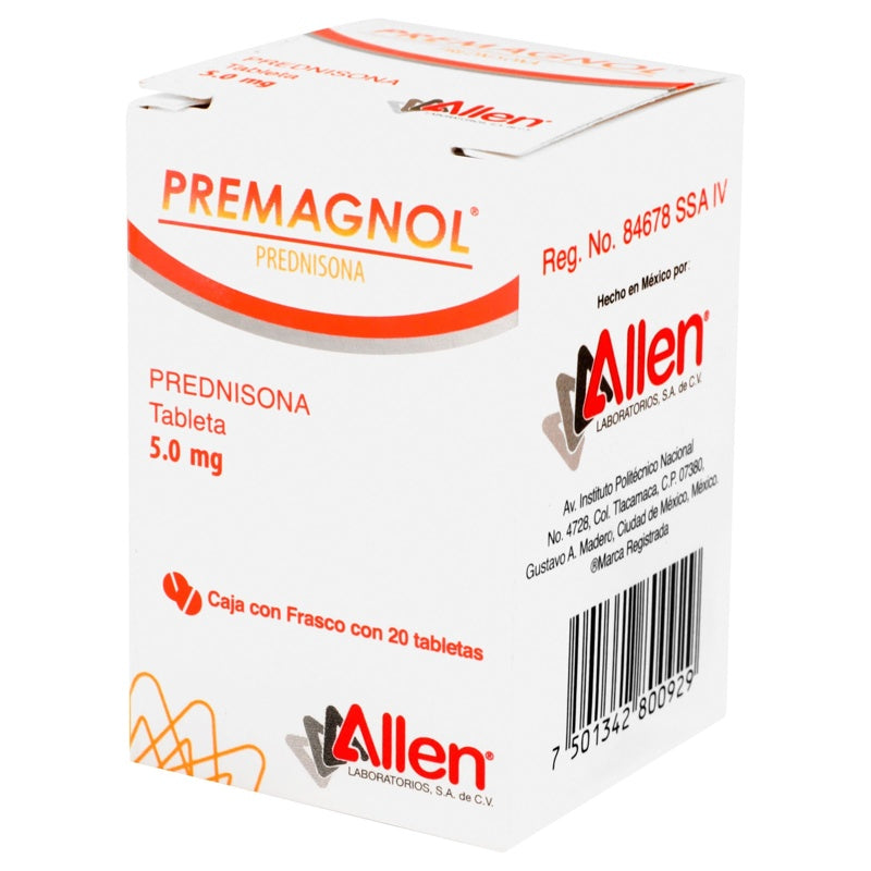 Prednisona 5 Mg Con 20 Tabletas Premagnol
