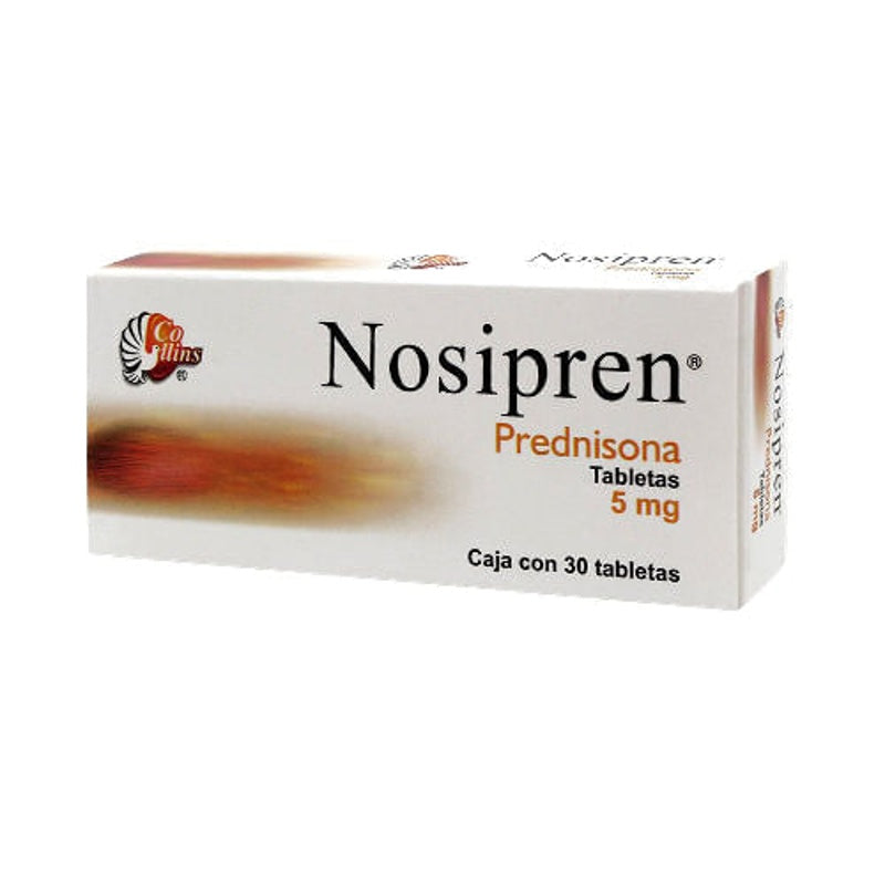 Prednisona 5 Mg Con 30 Tabletas Nosipren