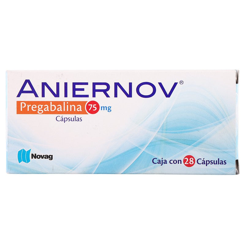 Pregabalina 75 Mg Con 28 Capsulas Aniernov 7501075721072