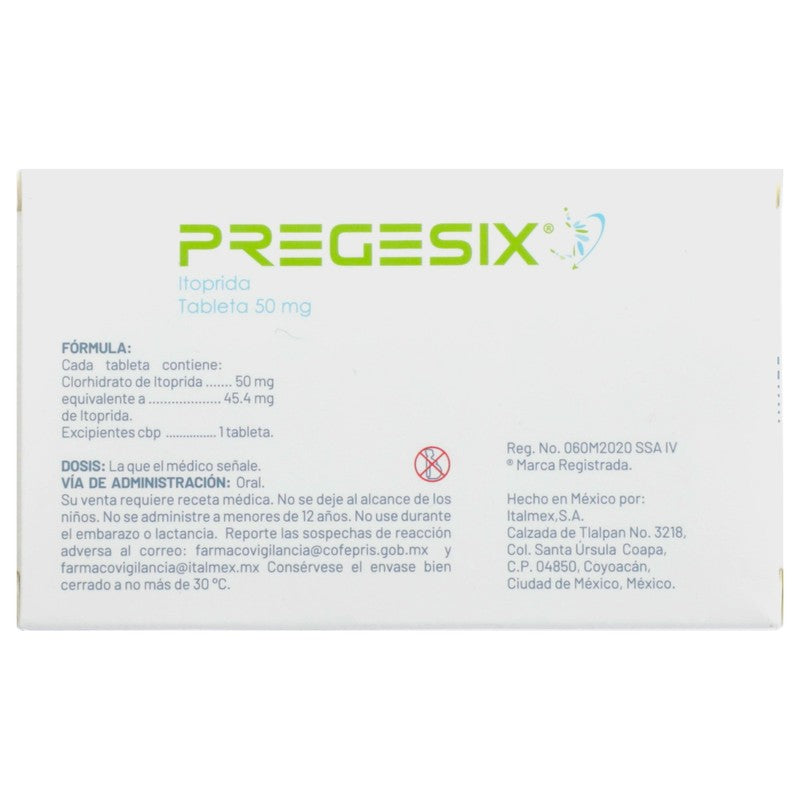 Pregesix 50 Mg Con 30 Tabletas 548 7501390914548 7