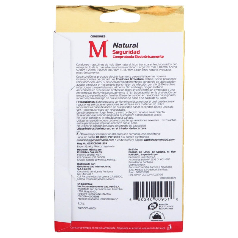 Preservativo M Natural 3 Piezas 650240009518 perfil 7