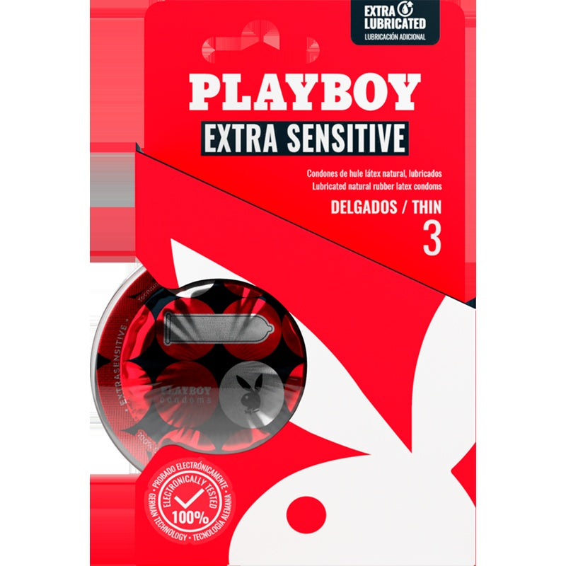 Preservativo Playboy Extrasensible 3 Piezas 75034481