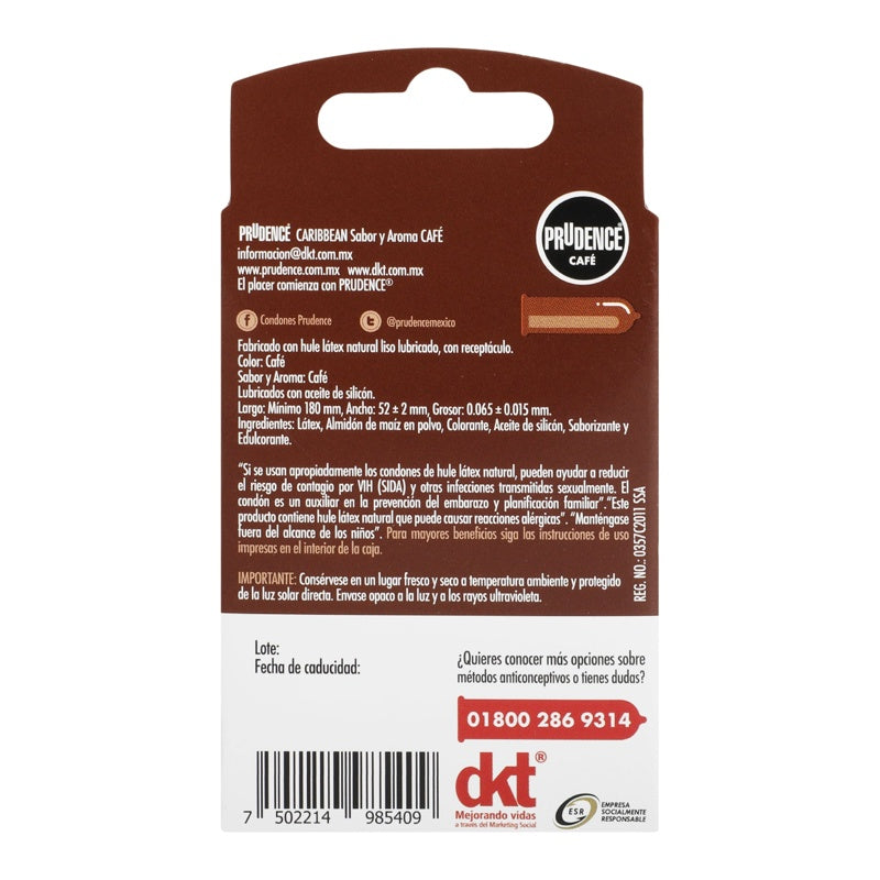 Preservativo Prudence Café 3 Piezas perfil 5
